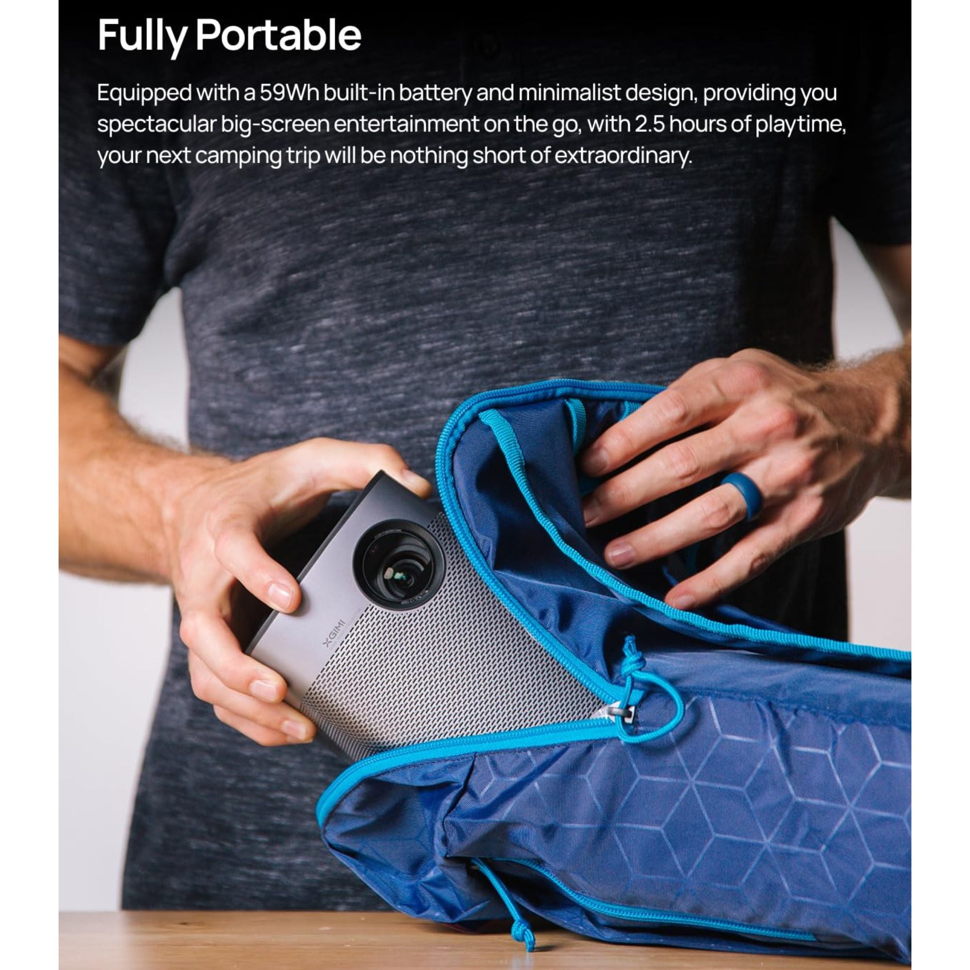 XGIMI Halo+ GTV - 1080P Full HD Anroid TV Smart Portable Projector