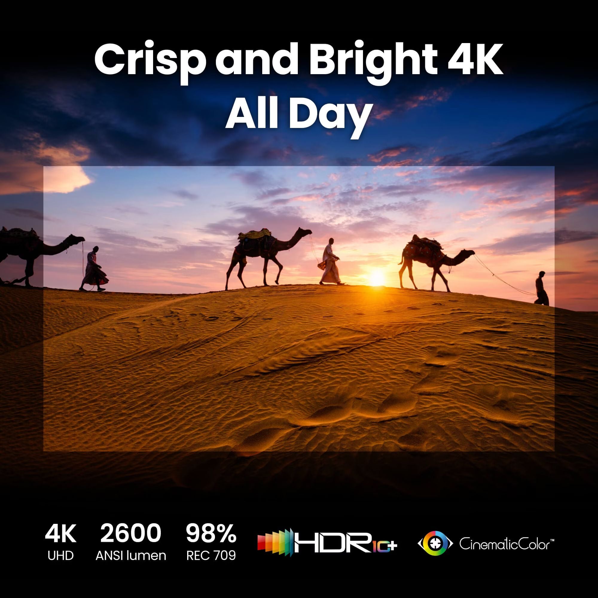 BenQ GP520 - 2600-Lumen UHD 4K Multi-LED DLP Smart Home Theater & Gaming Projector, BenQ, Projectors - AVStore.in