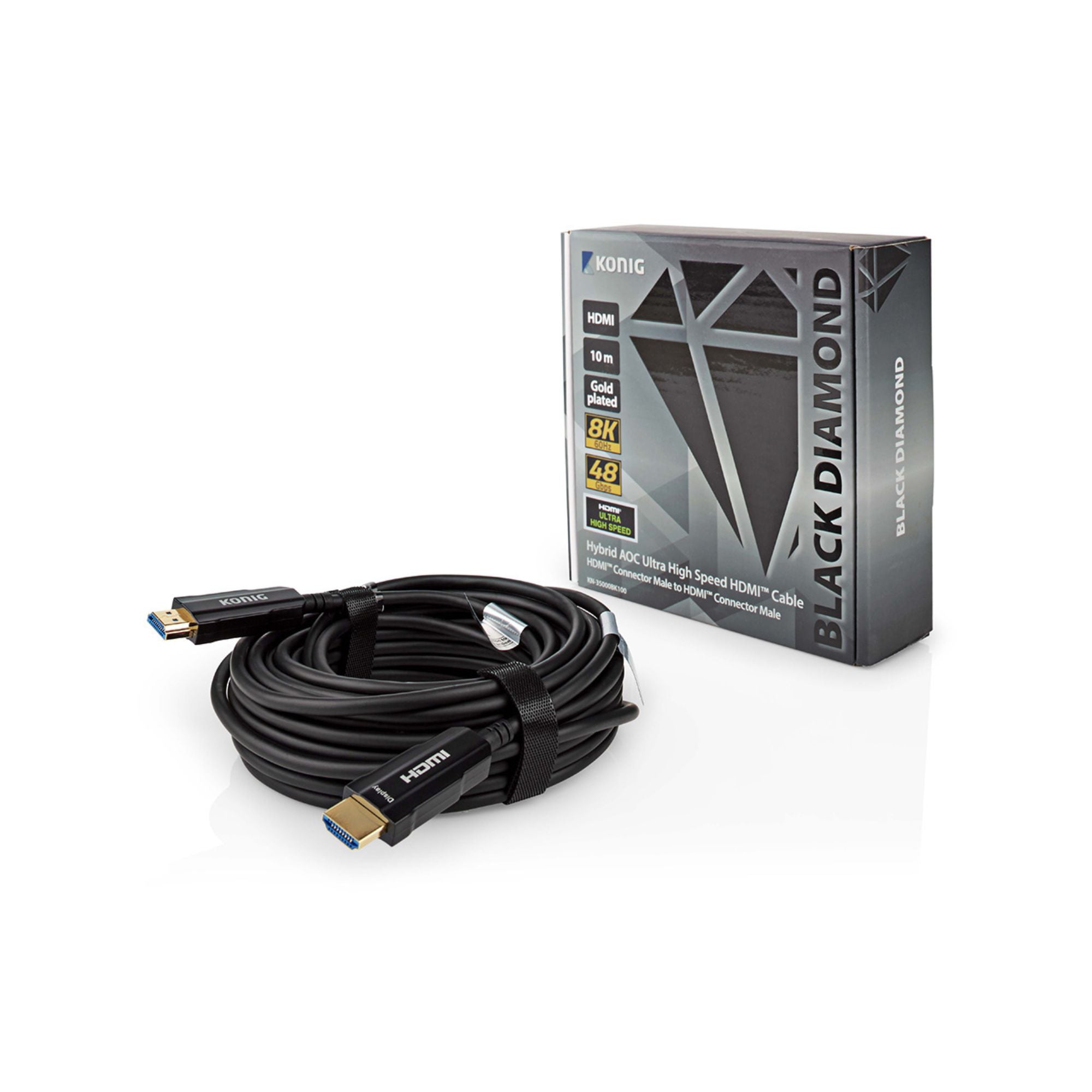 Konig 8K HDMI 2.1 AOC Cable 10 Meter (KN35000BK100), Konig, HDMI Cable - AVStore.in