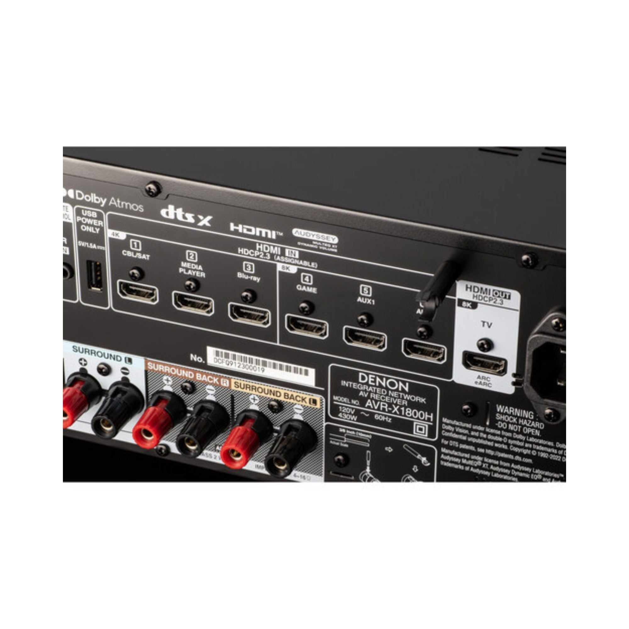 Denon AVR-X1800H 7.2-Channel Network A/V Receiver, Denon, AV Receiver - AVStore.in