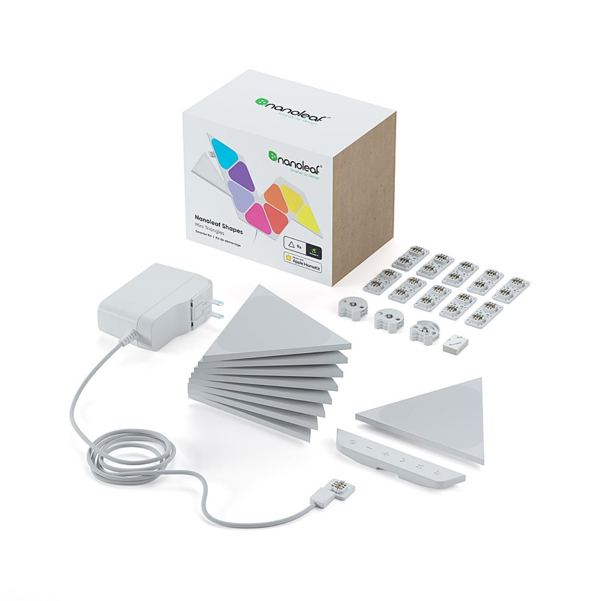 Nanoleaf Shapes Mini Triangle Starter Kit - 9 Light Panels, Nanoleaf, LED Panels - AVStore.in