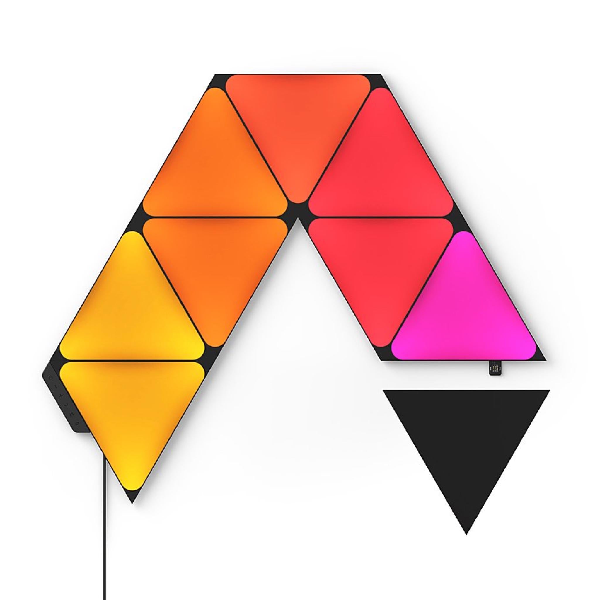 Nanoleaf Shapes Ultra Black Triangles Smarter Kit (9 Panels) - Multi-color, Nanoleaf, LED Panels - AVStore.in