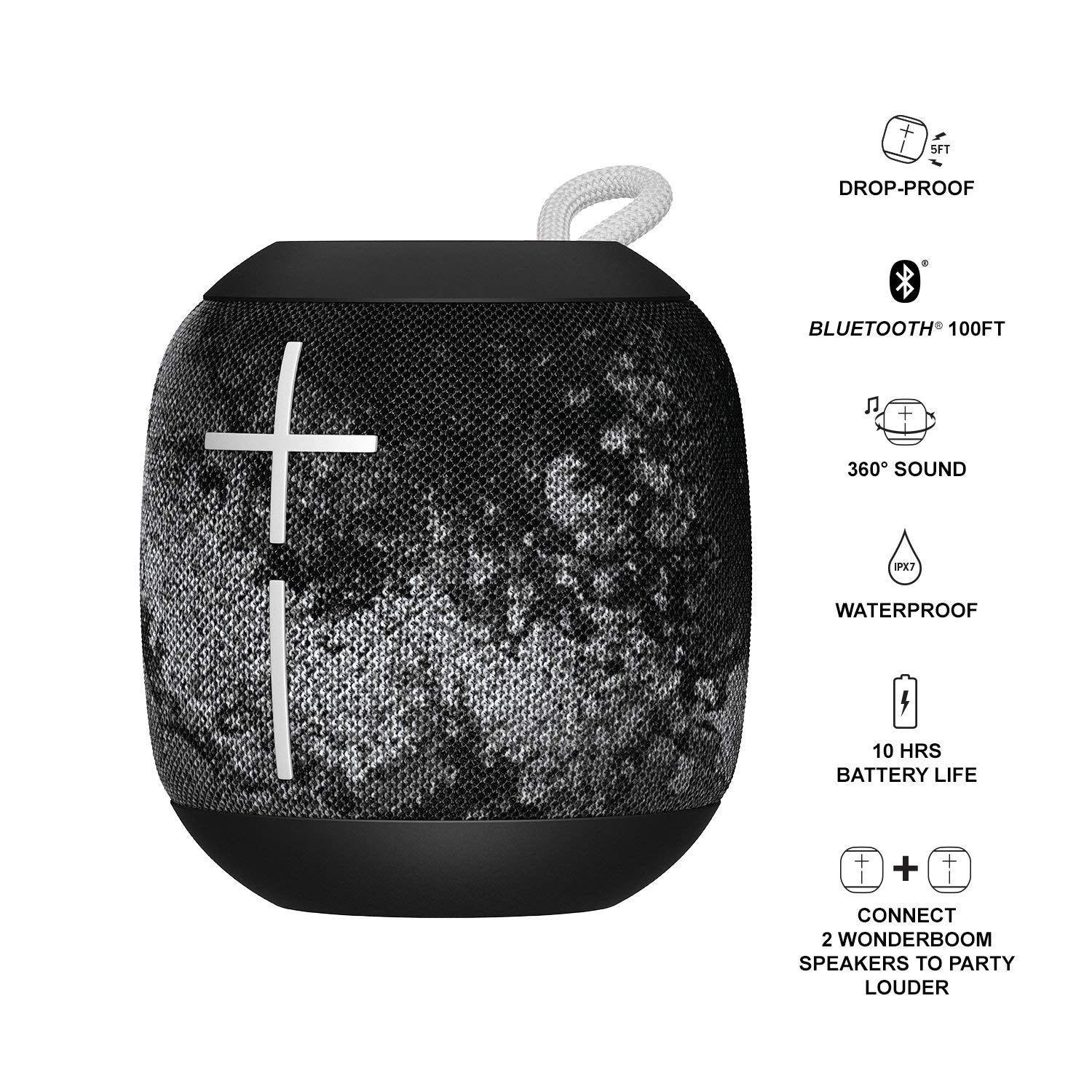 Ultimate Ears Wonderboom - Portable Bluetooth Speaker - Freestyle Concrete - AVStore