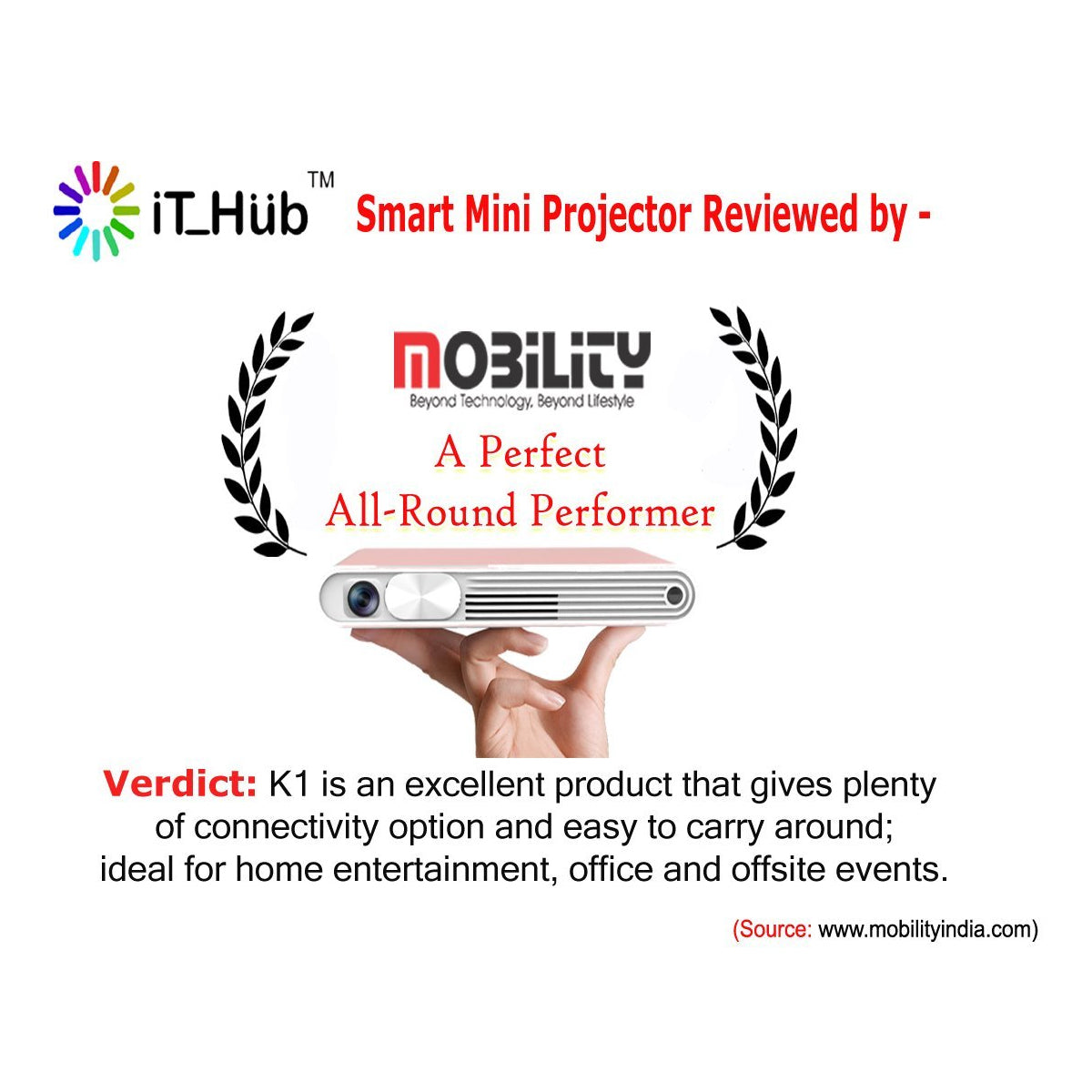 iT Hub K1 Smart Lite Projector - AVStore