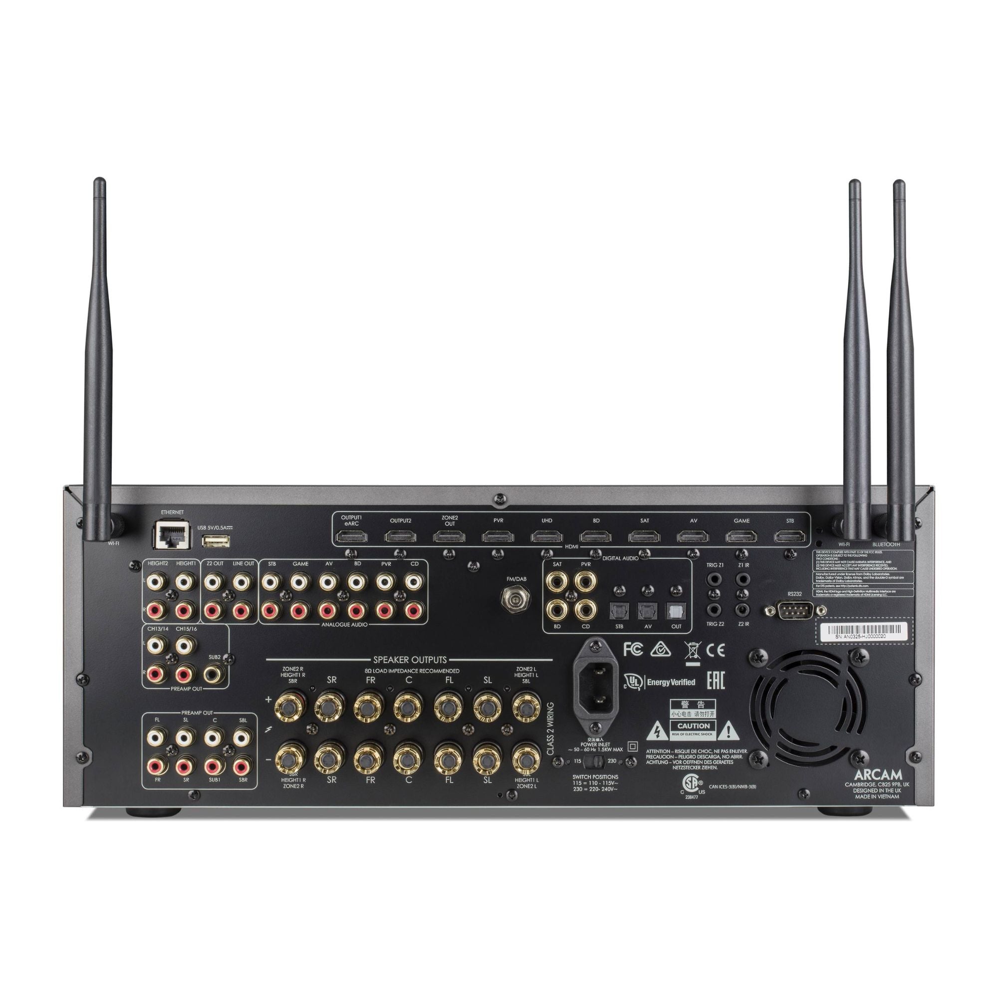 Arcam AVR31 - 7.2 Channel HDMI 2.1 Class G AV Receiver - AVStore