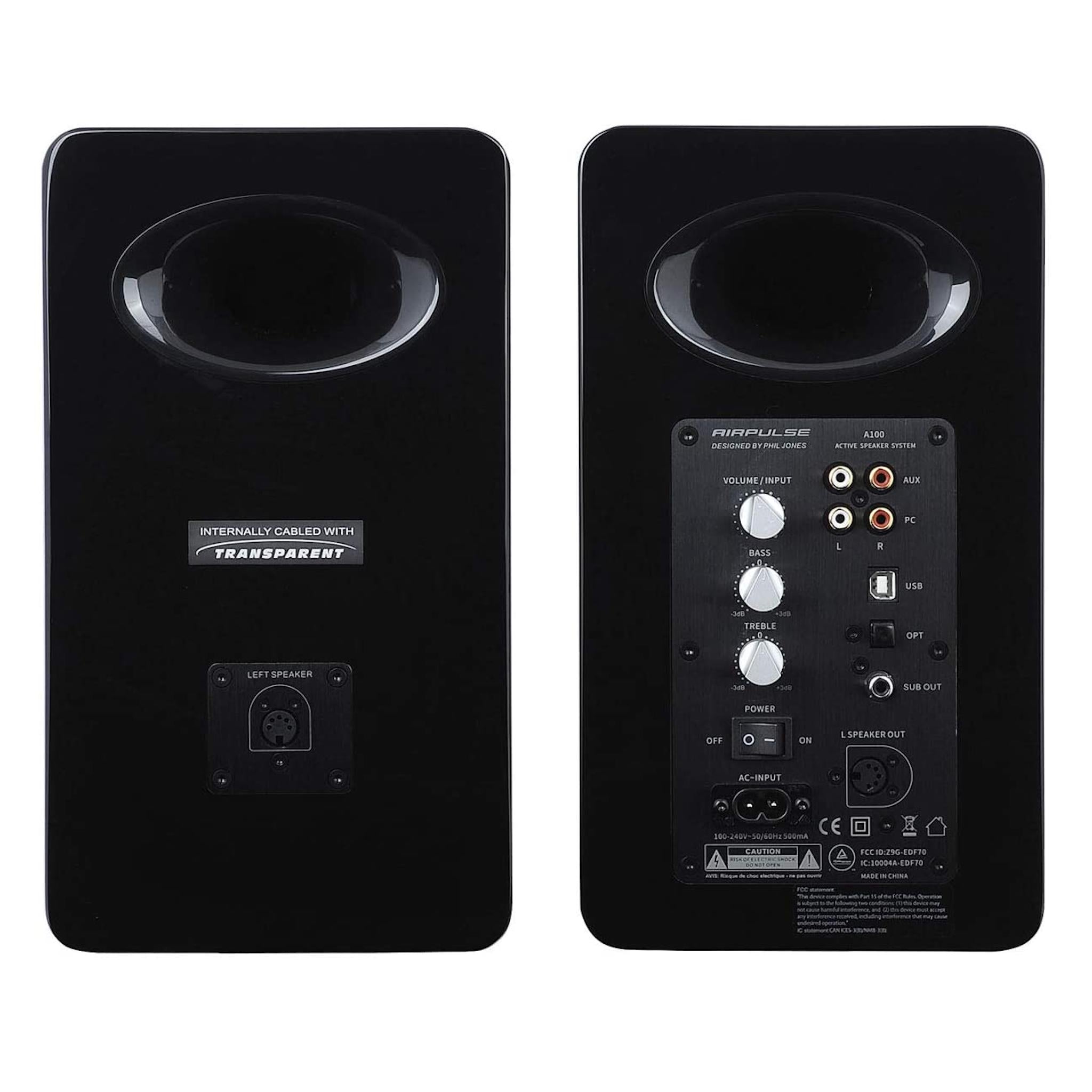 Airpulse A100 - Active Bookshelf Speaker - Pair - AVStore