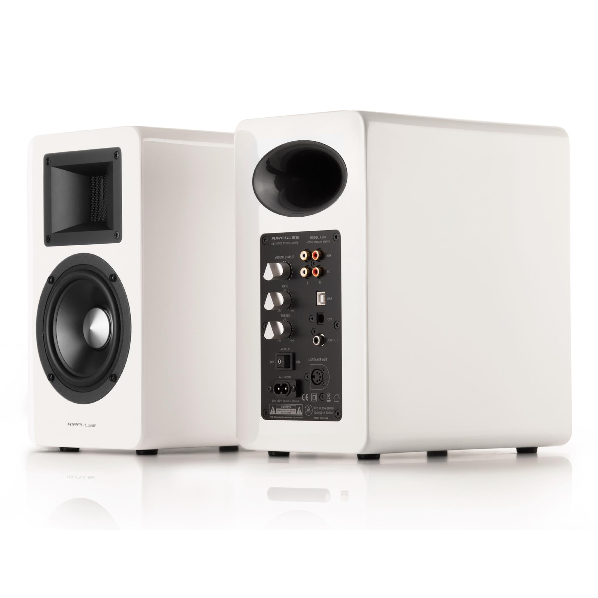 Airpulse A100 - Active Bookshelf Speaker - Pair - AVStore