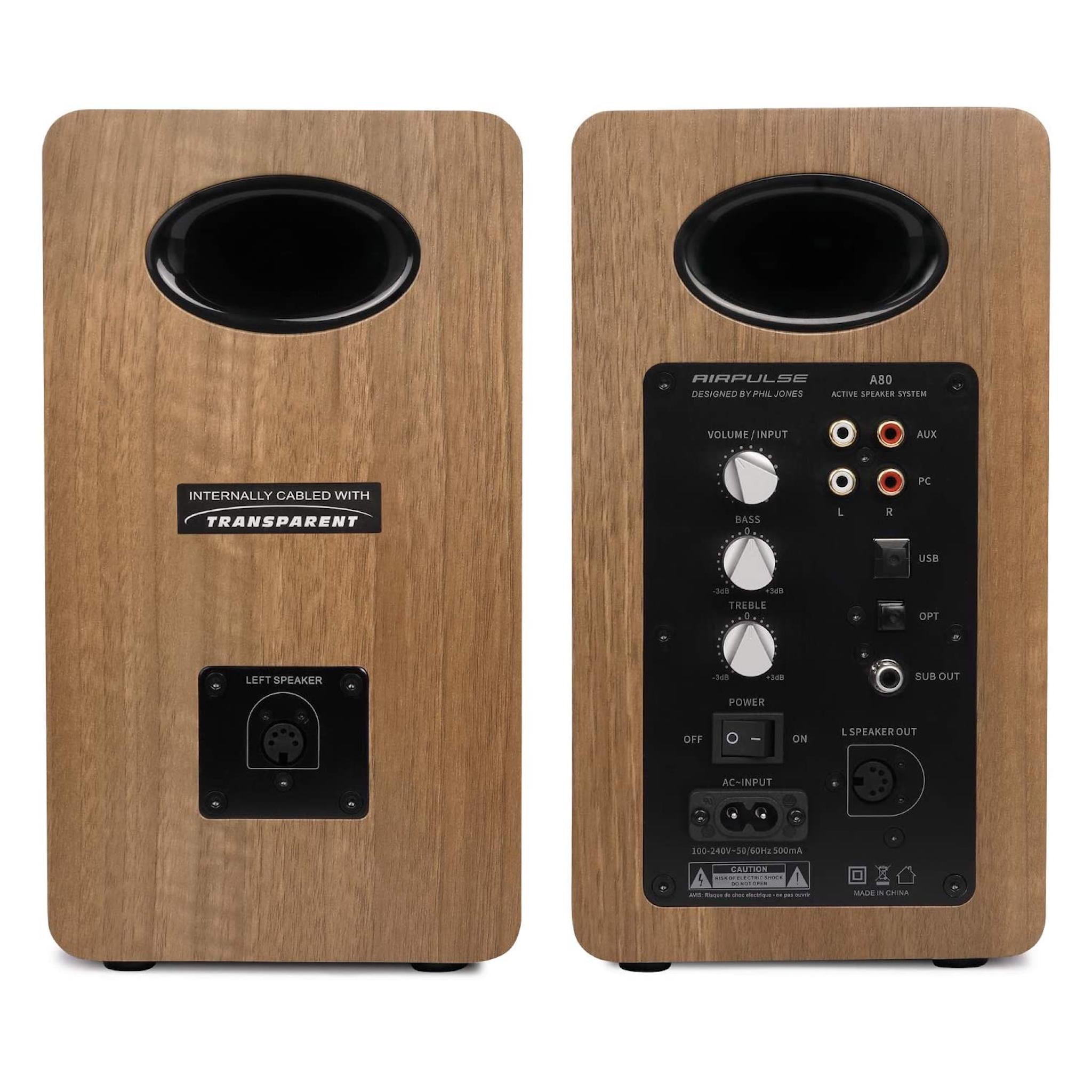 Airpulse A80 - Active Bookshelf Speaker - Pair - AVStore