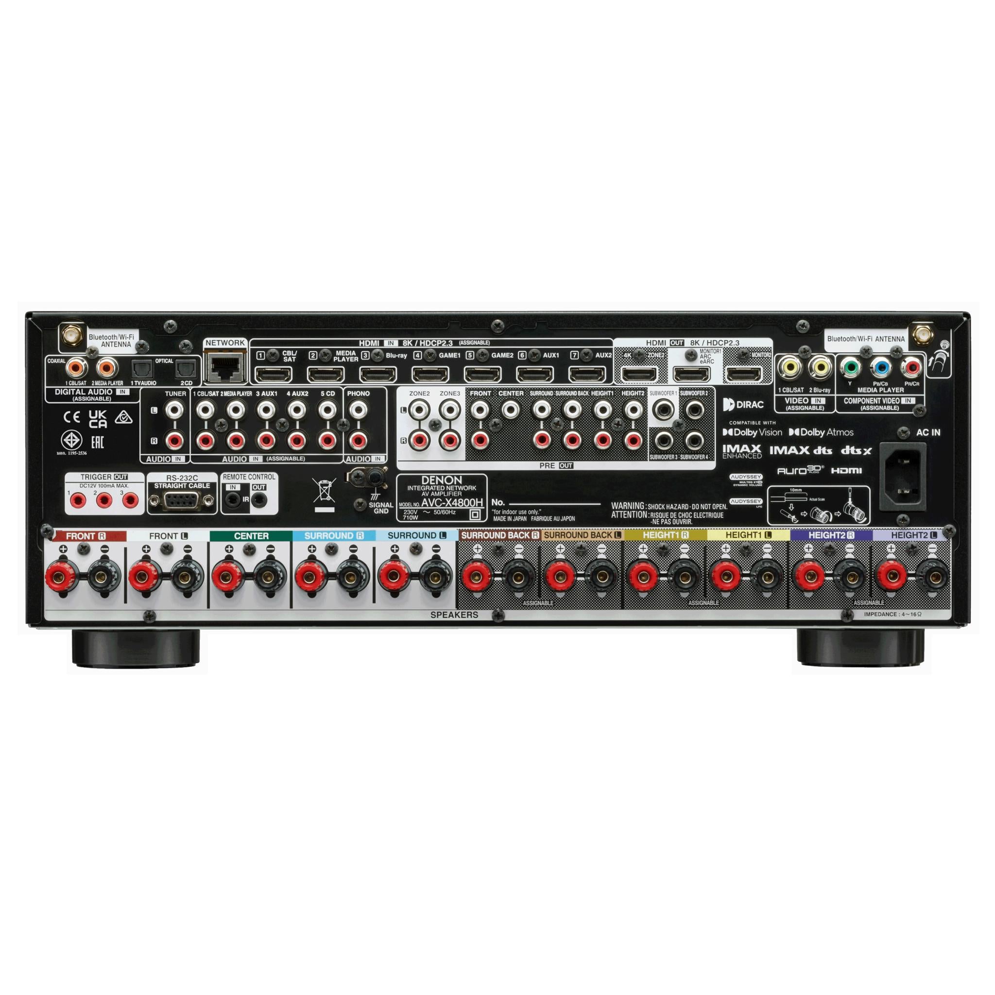 Denon AVC-X4800H - 9.4 Channel 8K AV Receiver, Denon, AV Receiver - AVStore.in
