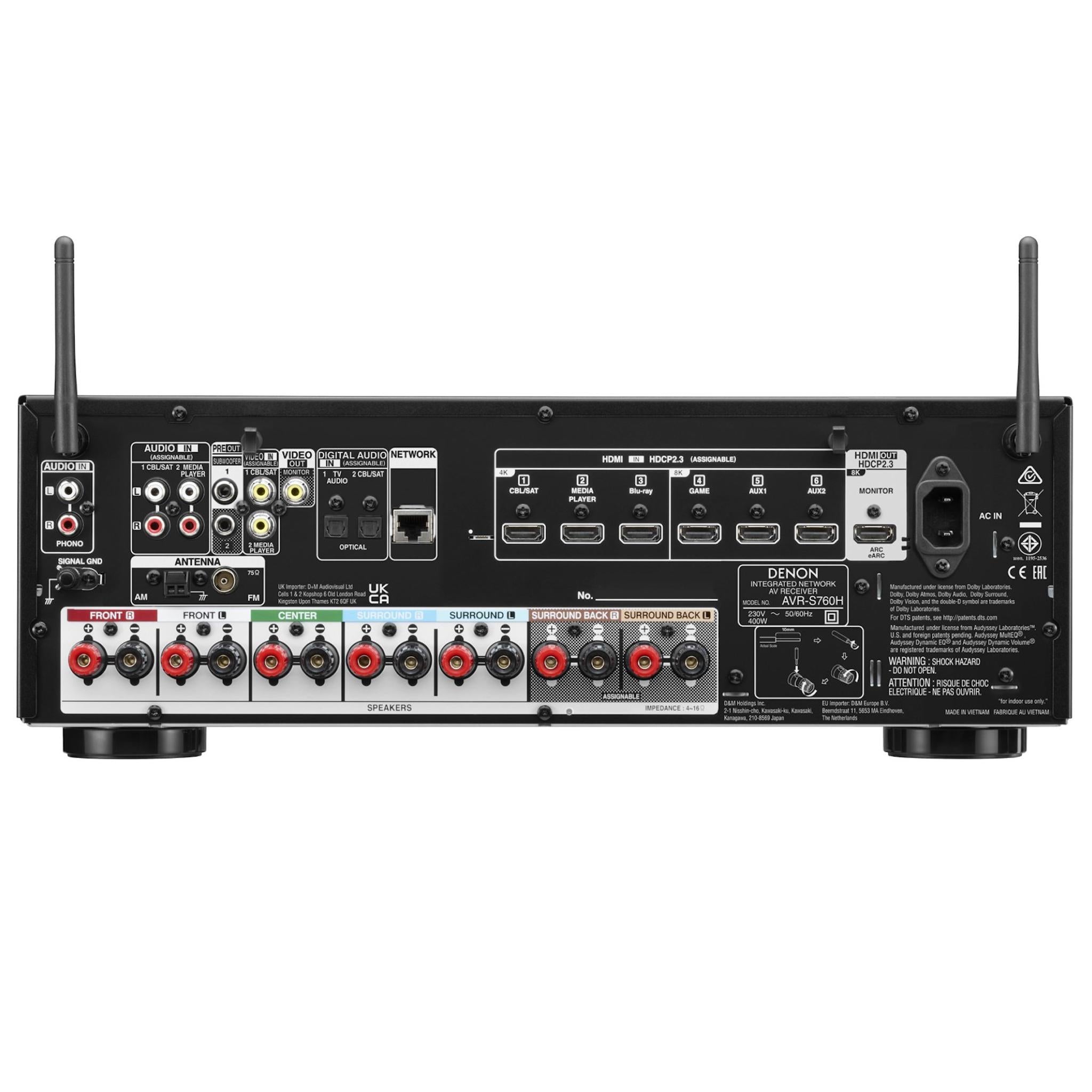 Denon AVR-S760H - 7.2 Channel 8K AV Receiver - AVStore