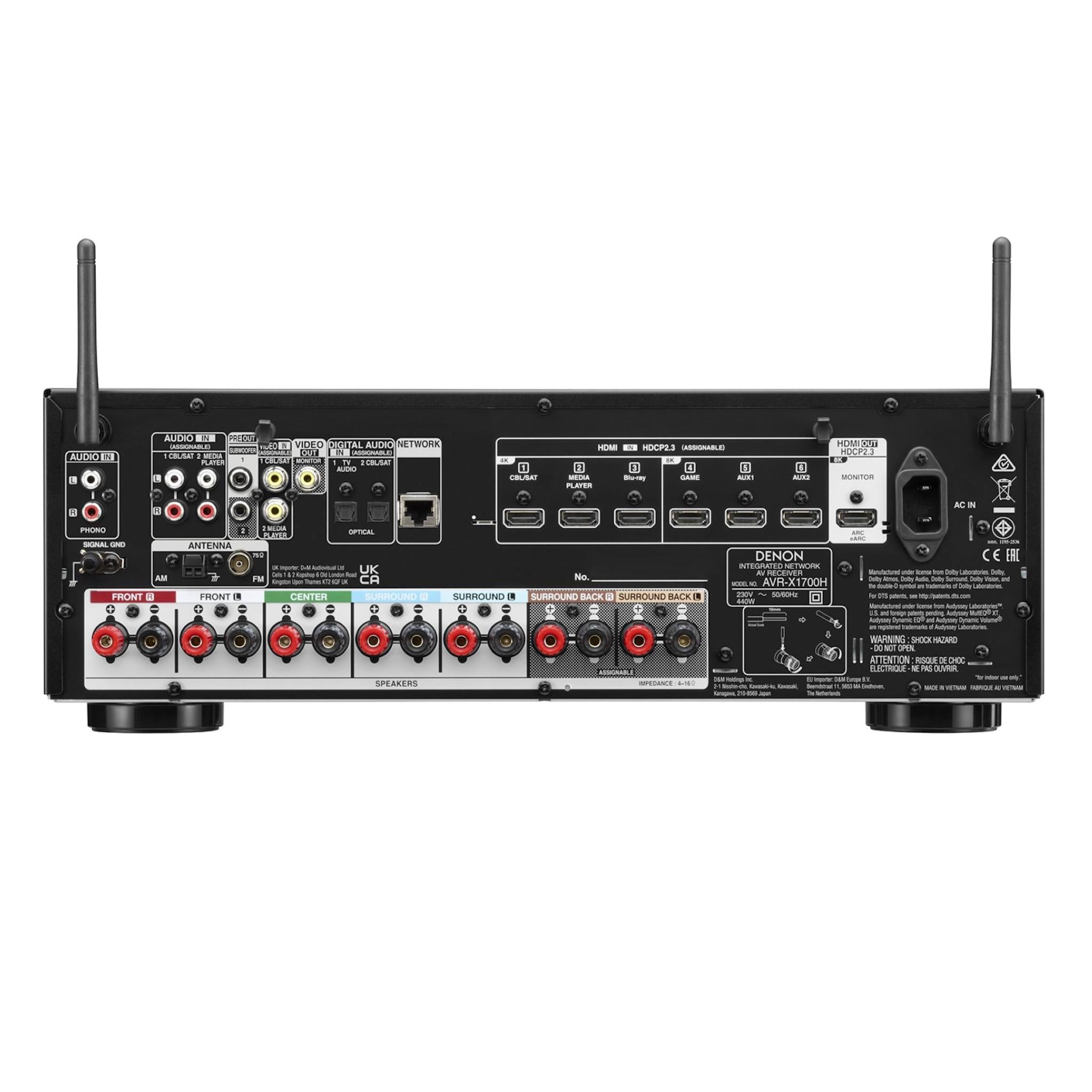 Denon AVR-X1700H - 7.2 Channel AV Receiver - AVStore