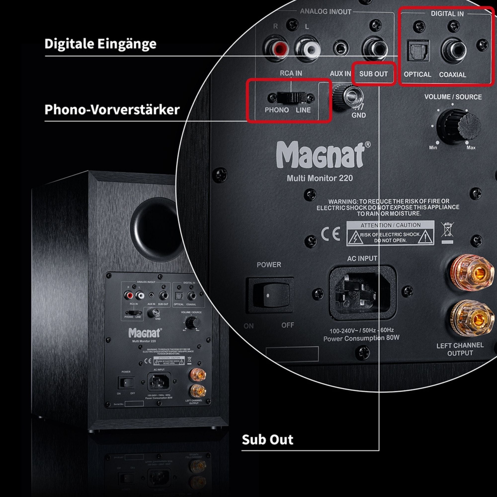Magnat Multi Monitor 220 - Active Bookshelf Speaker - Pair - AVStore