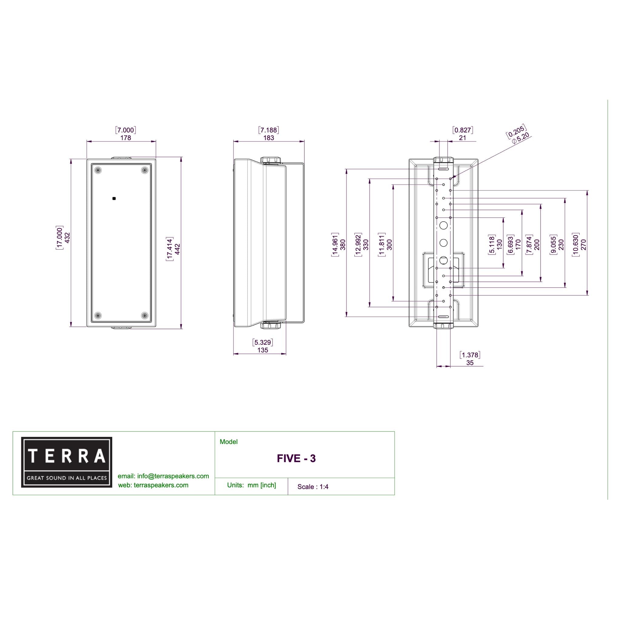 Terra Speaker AC Five 3 - Outdoor Speaker - Pair - AVStore