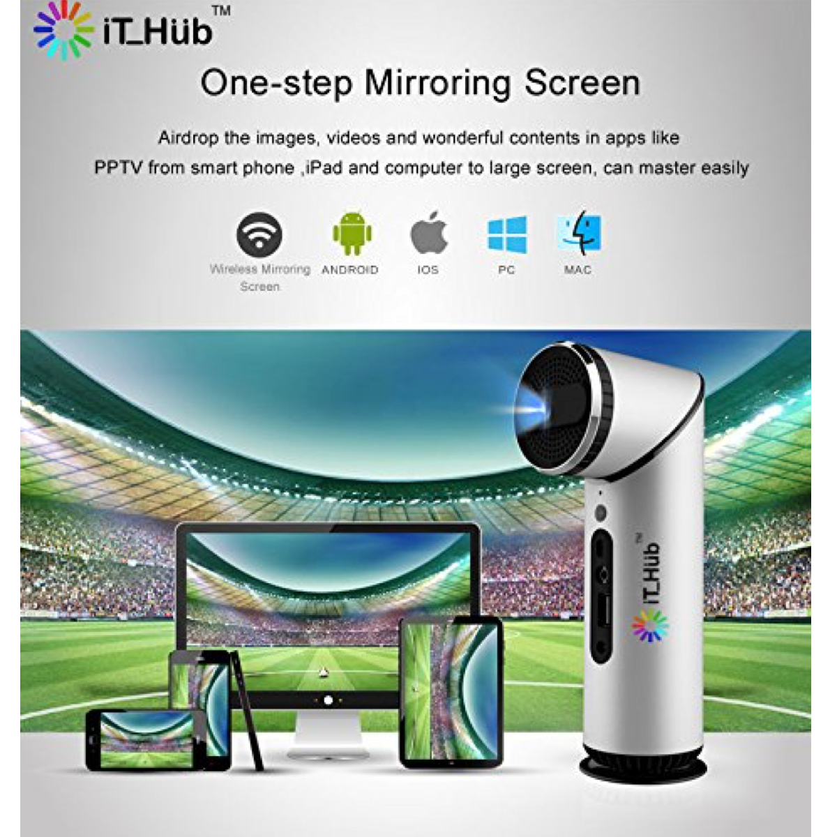 iT Hub K5+ Ultra Smart Projector - Black - AVStore