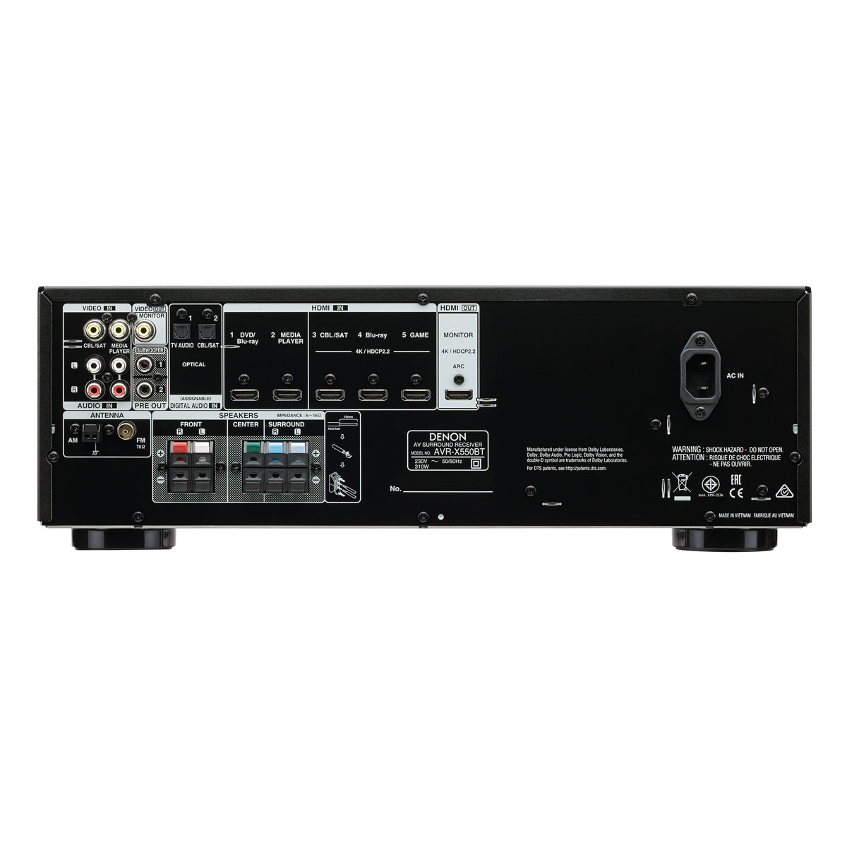 Denon AVR-X550BT - 5.2 Channel AV Receiver - AVStore