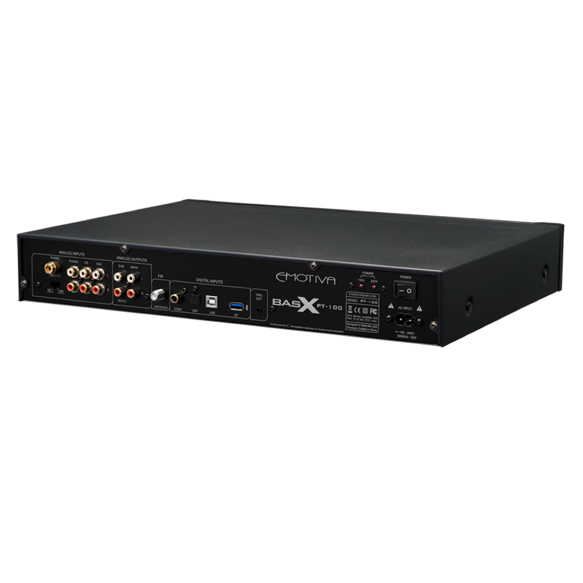 Emotiva PT-100 - Stereo Pre-Amplifier/DAC/Tuner - AVStore
