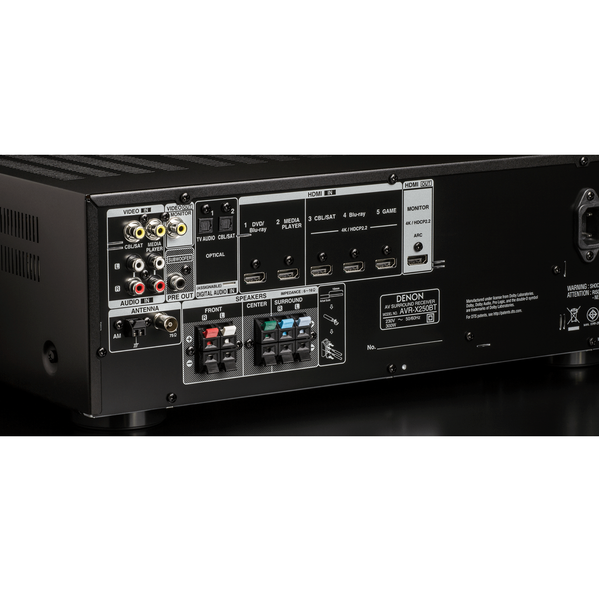 Denon AVR-X250BT - 5.1 Channel AV Receiver - AVStore