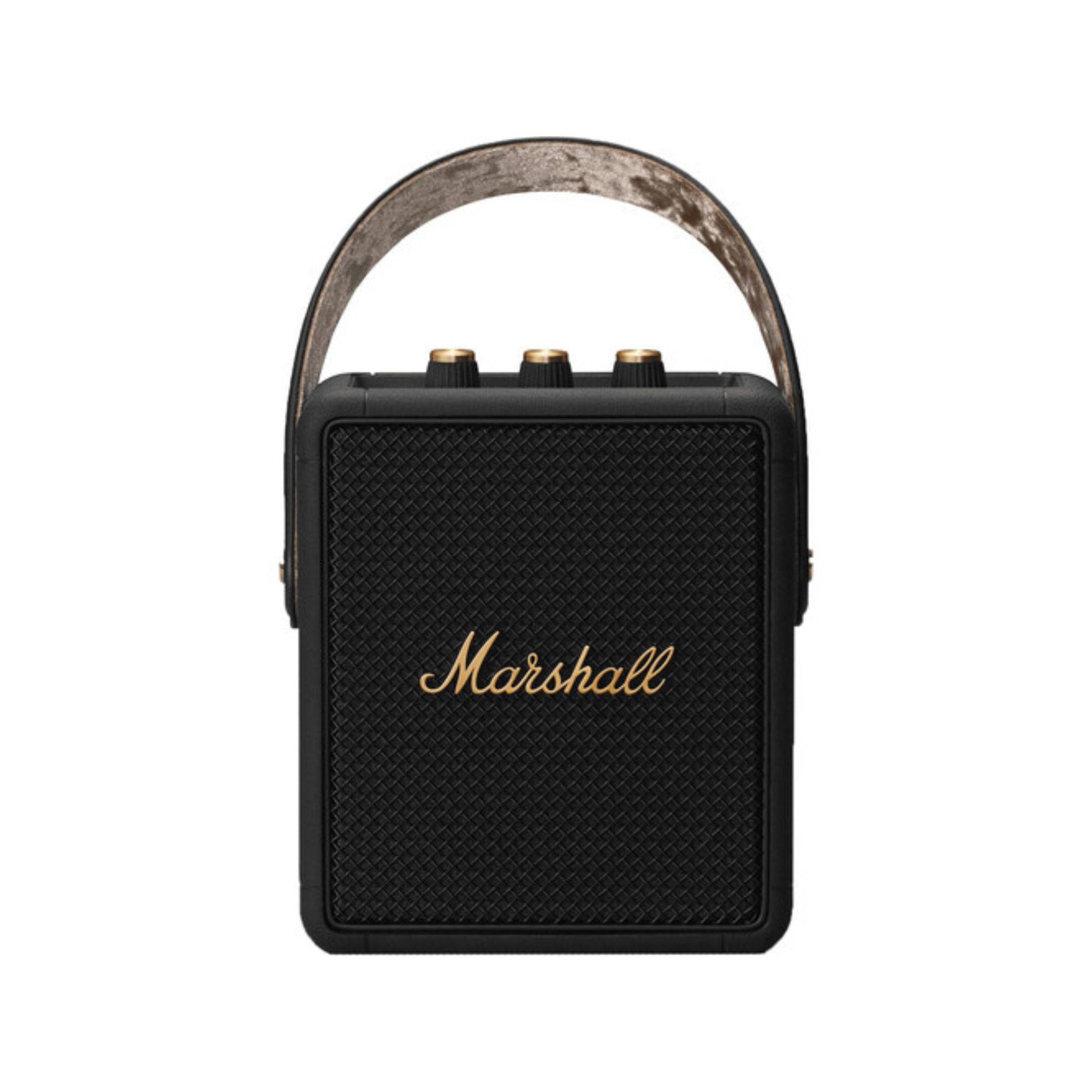 スピーカー・ウーファー Marshall TUFTON BLACK AND BRASS Marshall Tufton 80 Watt Wireless Bluetooth Portable Speaker (Black