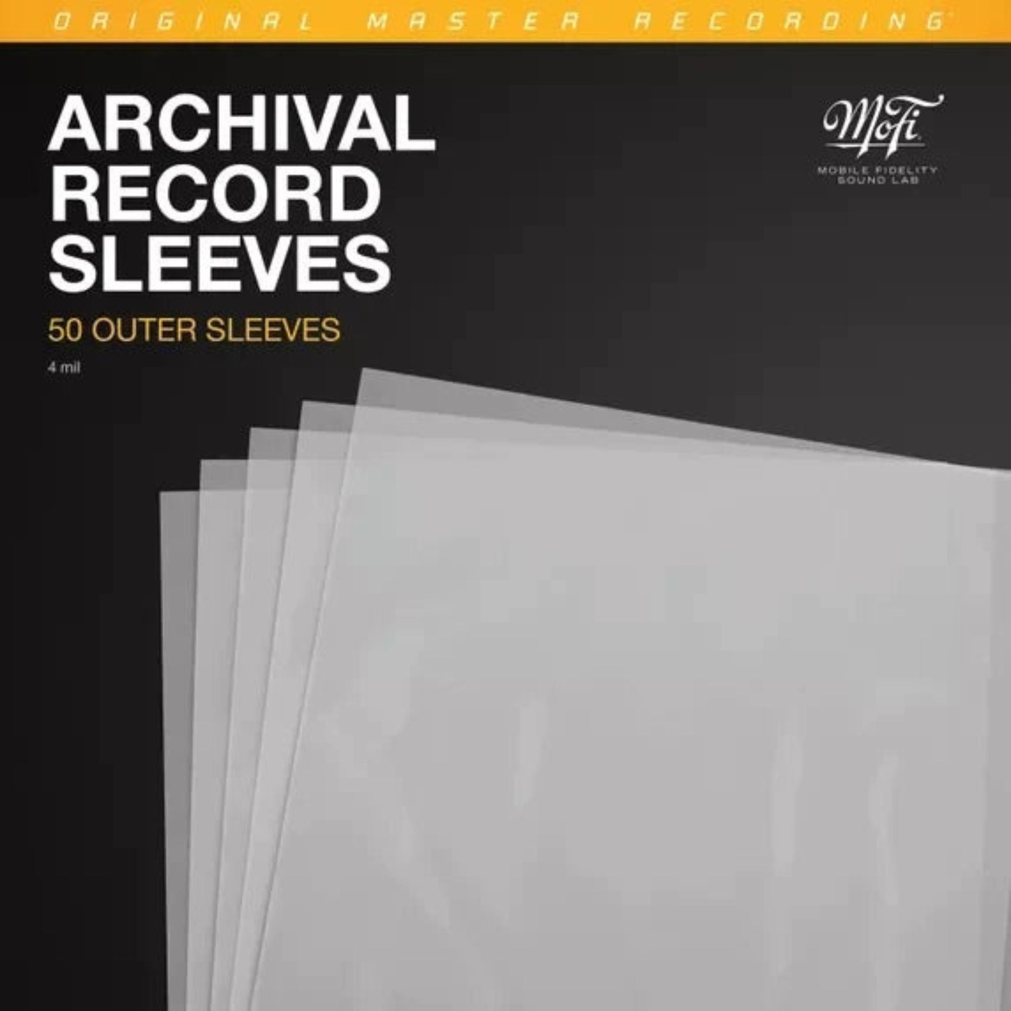 Mofi - Archival Record Sleeves 50 Pieces Per Pack (Outer Sleeves), MoFi Electronics, Turntable Accessories - AVStore.in