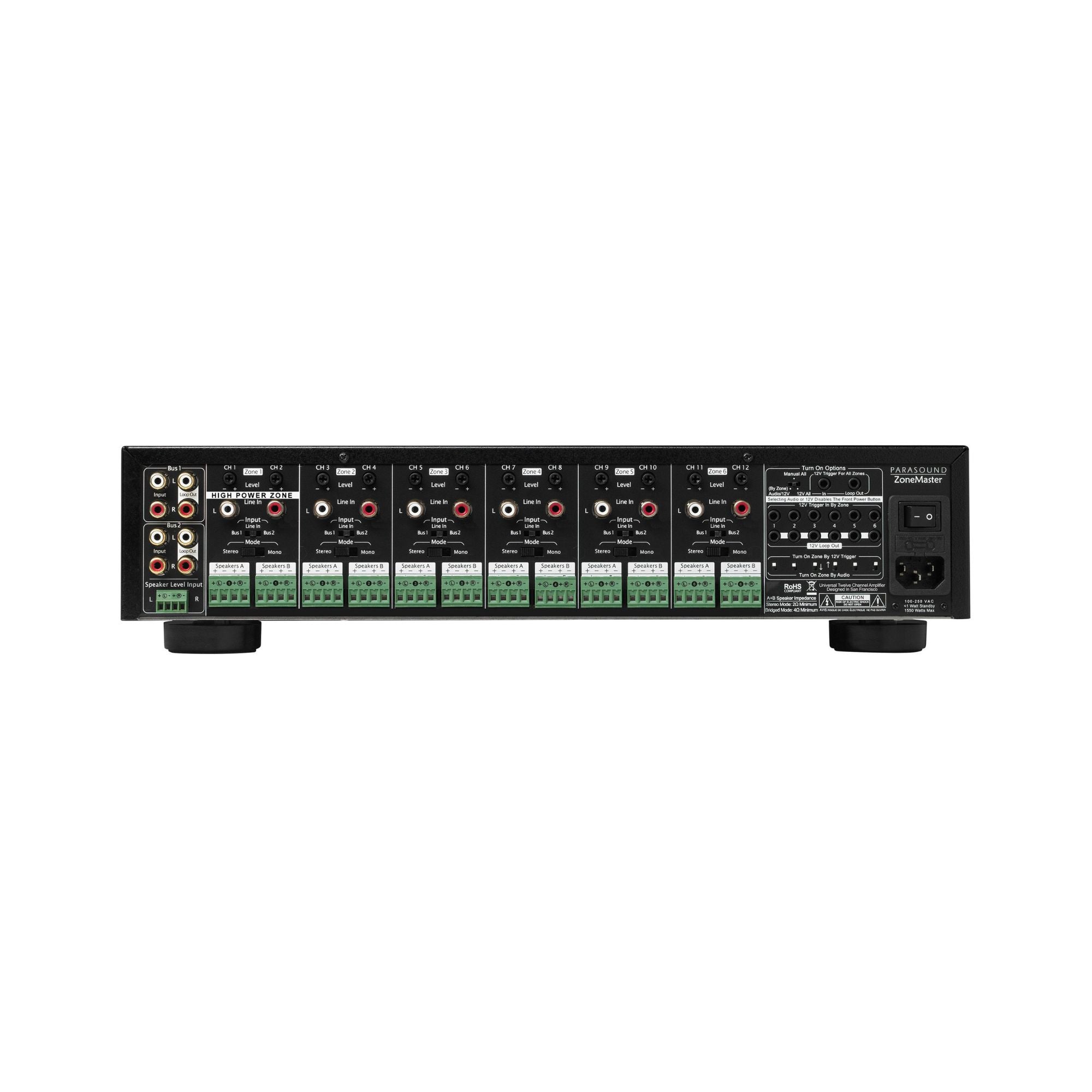 Parasound ZoneMaster ZM12 12-channel Class AB/D amplifier