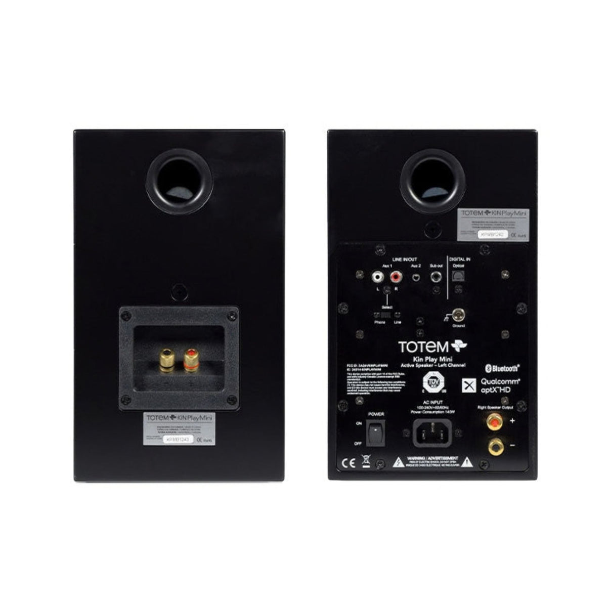 Totem Acoustic KIN PLAY MINI Bluetooth Powered Bookshelf Speaker - Pair