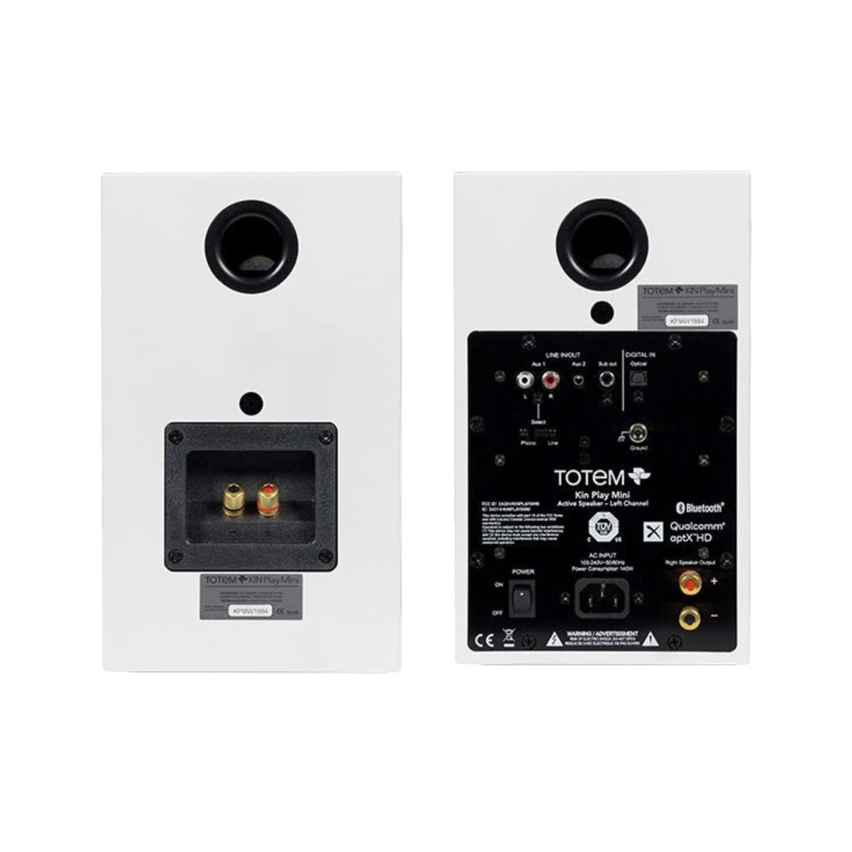 Totem Acoustic KIN PLAY MINI Bluetooth Powered Bookshelf Speaker - Pair