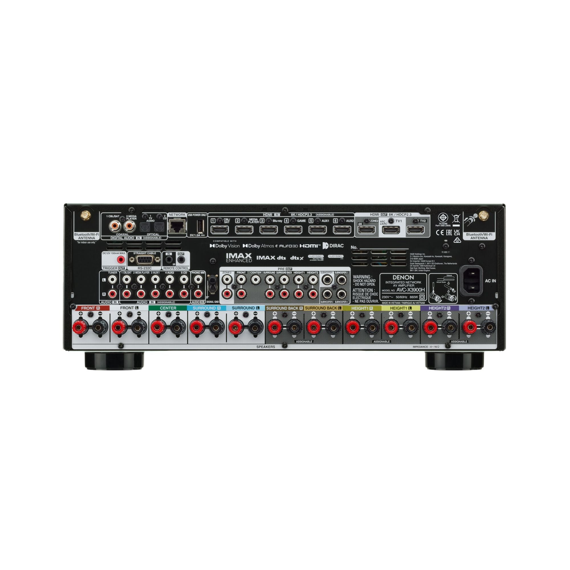 Denon AVC-X3900H 9.4 Channel 4K/8K Dolby Atmos AV Amplifier