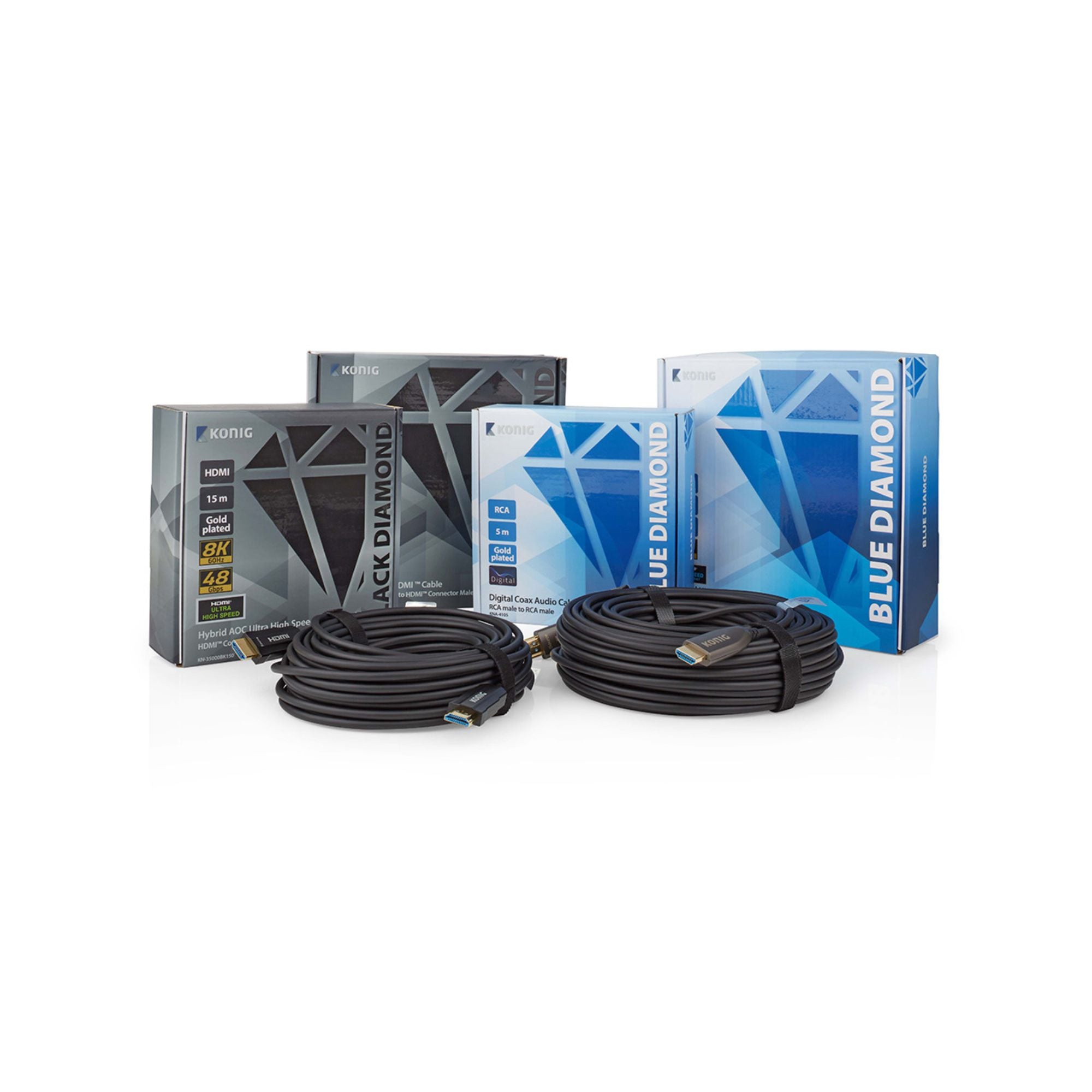 Konig 8K HDMI 2.1 AOC Cable 10 Meter (KN35000BK100), Konig, HDMI Cable - AVStore.in