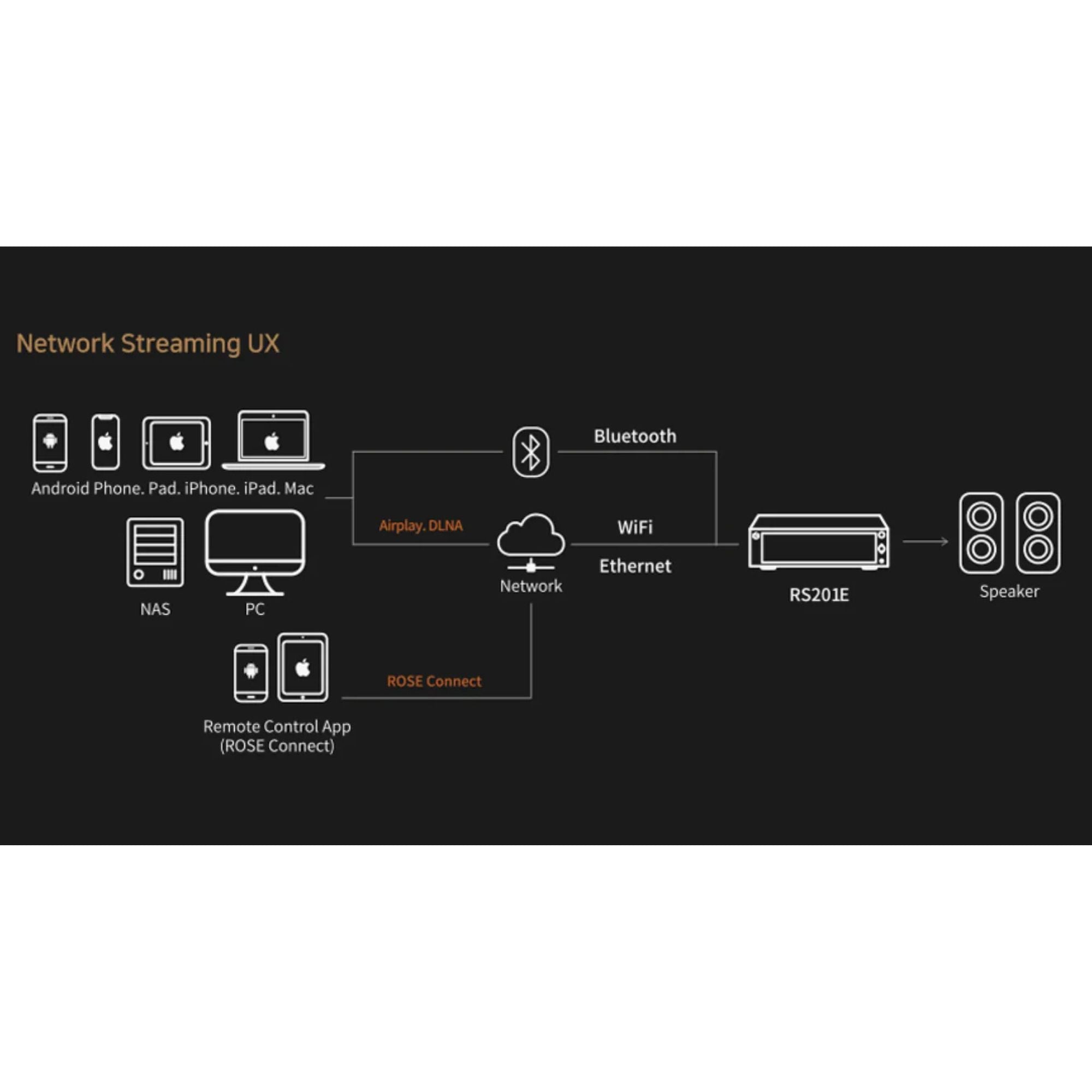 HiFi Rose RS201E Network Streamer & Integrated Amplifier, HiFi ROSE, Audio & Video Receivers - AVStore.in