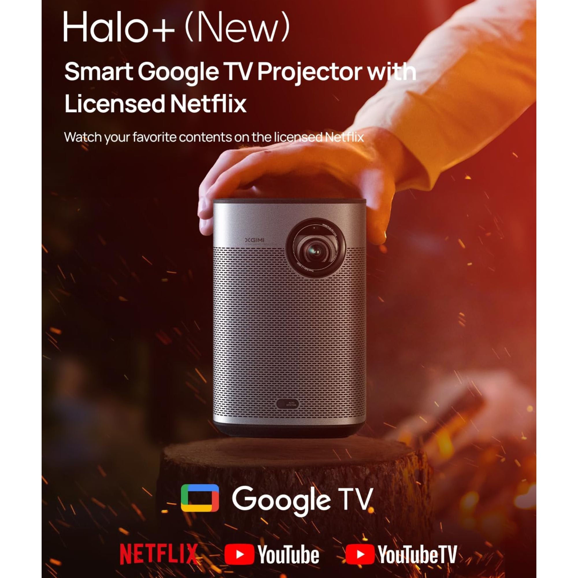 XGIMI Halo+ GTV - 1080P Full HD Anroid TV Smart Portable Projector