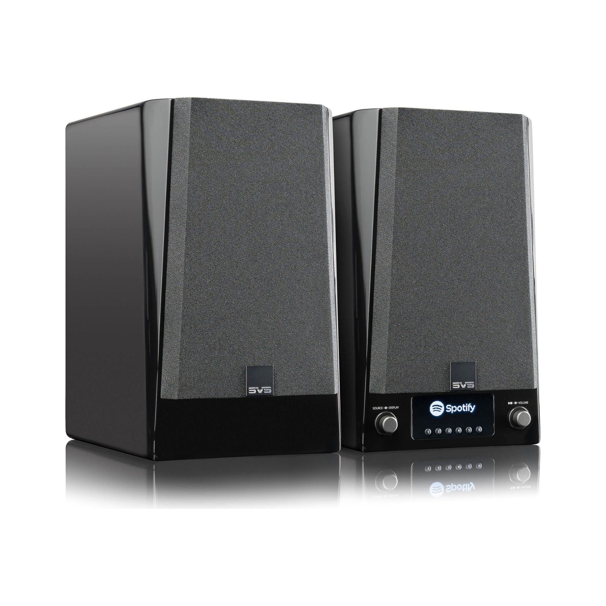 SVS Prime Wireless Pro Active Bookshelf Speaker Pair Piano Gloss Black