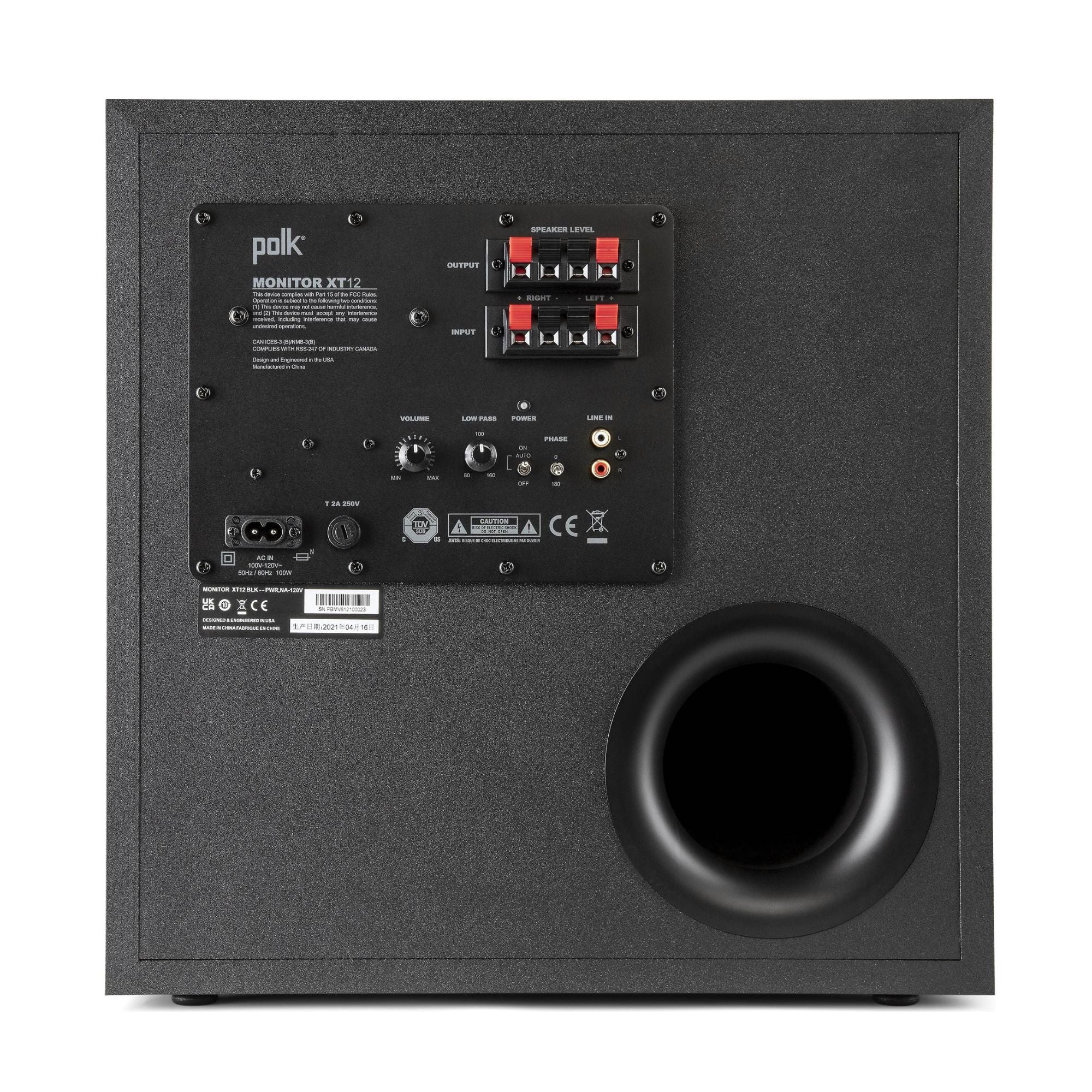 Polk Audio Monitor XT12 12" 100W Subwoofer, Polk Audio, Subwoofer - AVStore.in