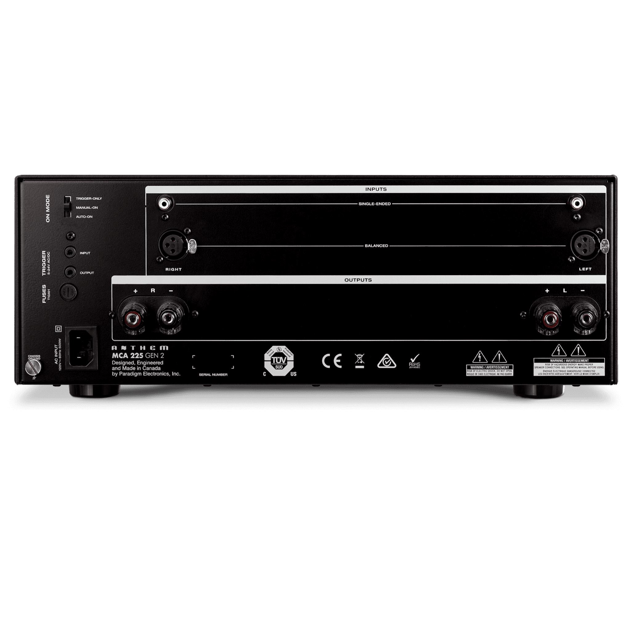 Anthem AV MCA 225 GEN 2 - 2 Channel Power Amplifier - AVStore