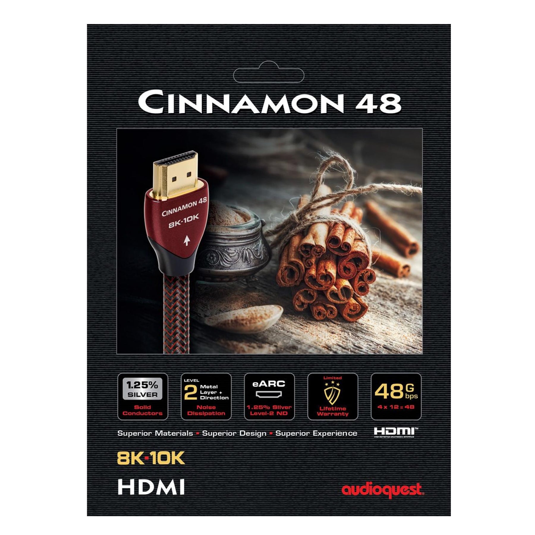 AudioQuest 8K HDMI Cable - Cinnamon 48 |  5.0 Meter