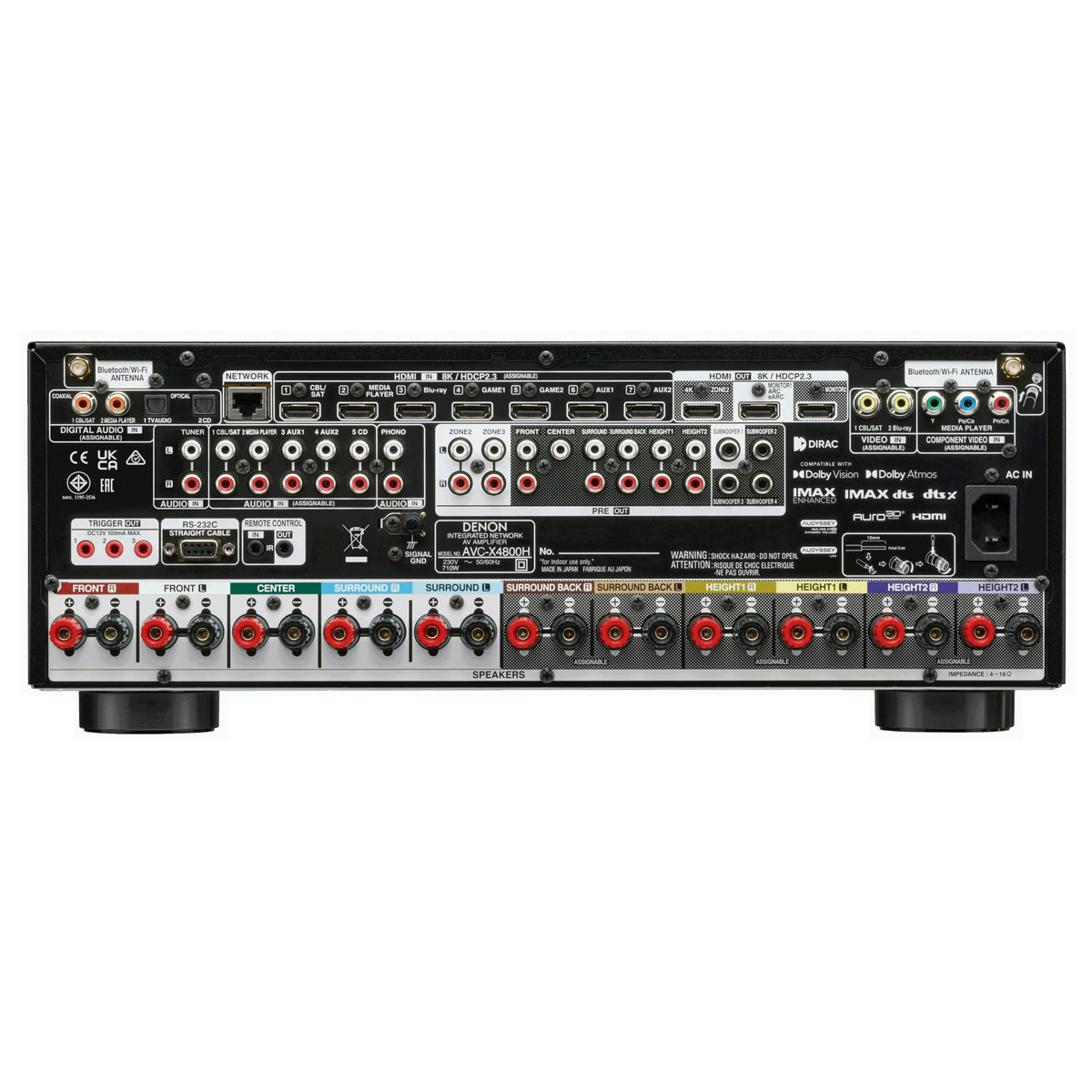 Denon AVC-X4800H - 9.4 Channel 8K AV Receiver, Denon, AV Receiver - AVStore.in