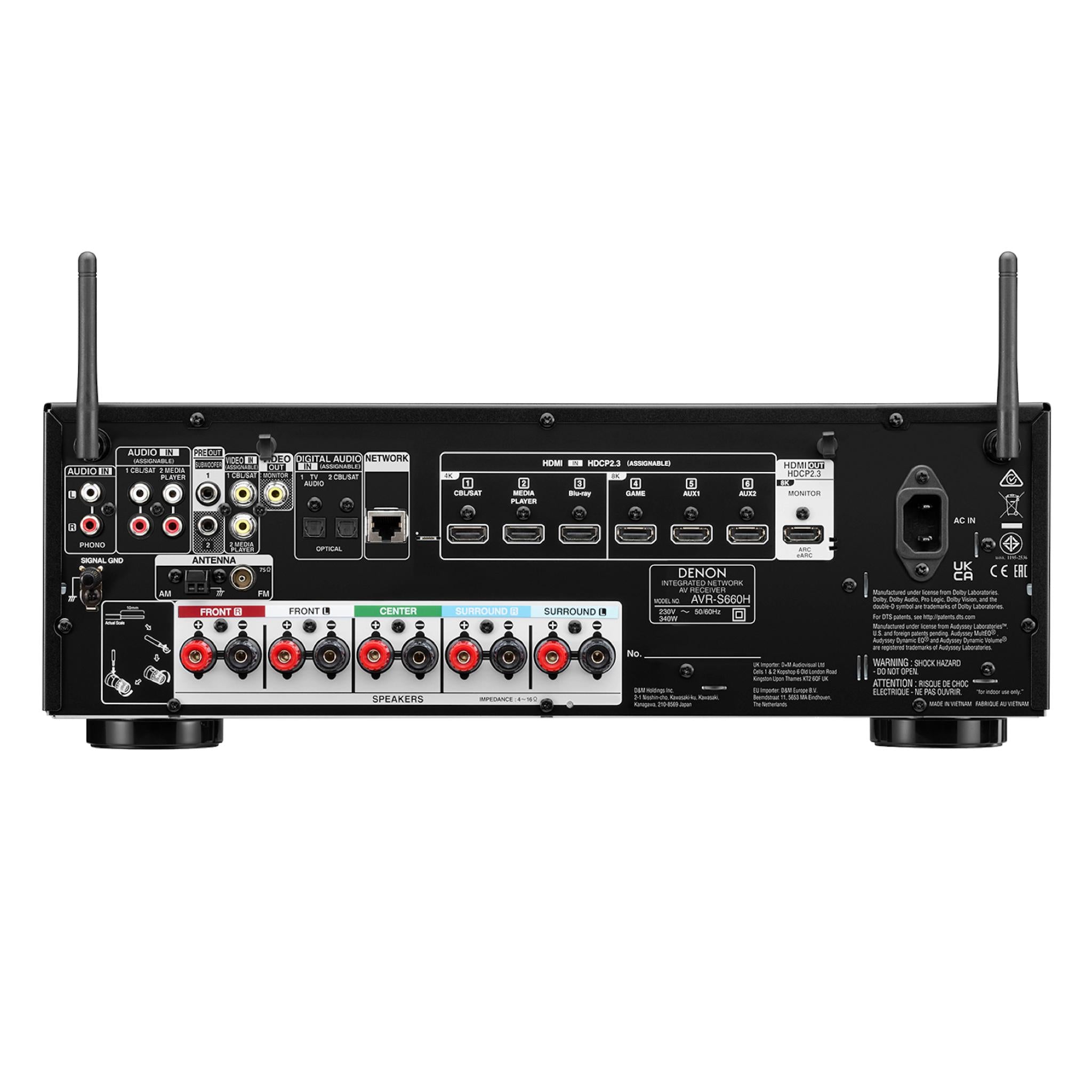 Denon AVR-S660H - 5.2 Channel 8K AV Receiver - AVStore