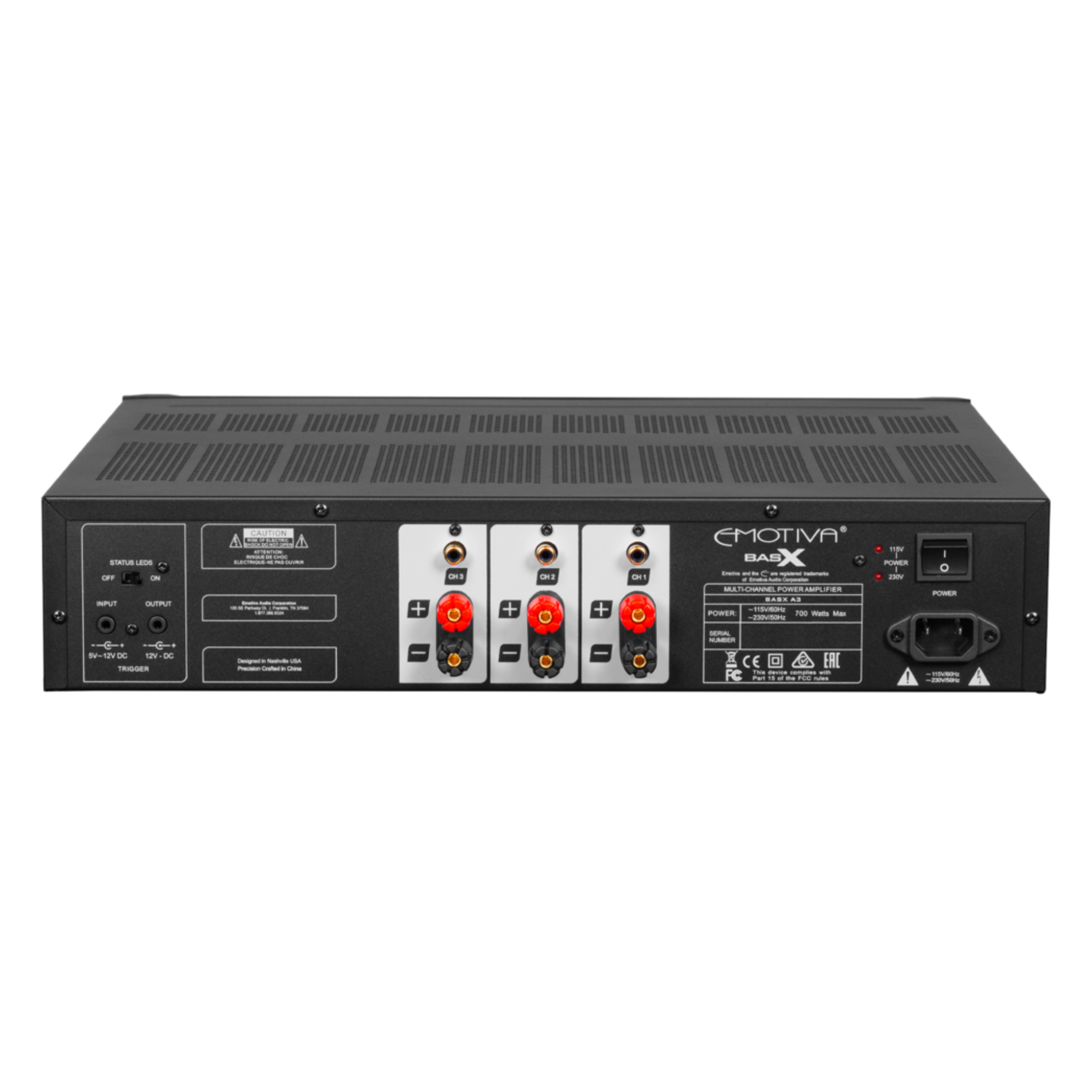 Emotiva BasX A3 - 3 Channel Power Amplifier - AVStore