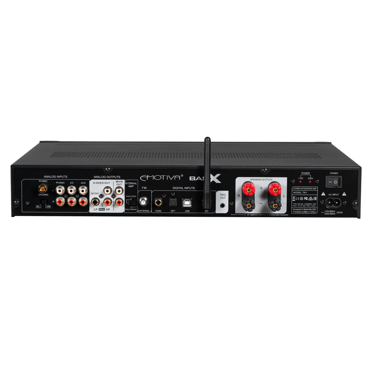 Emotiva TA-1 - Stereo Preamp/DAC/Tuner with Integrated Amplifier - AVStore