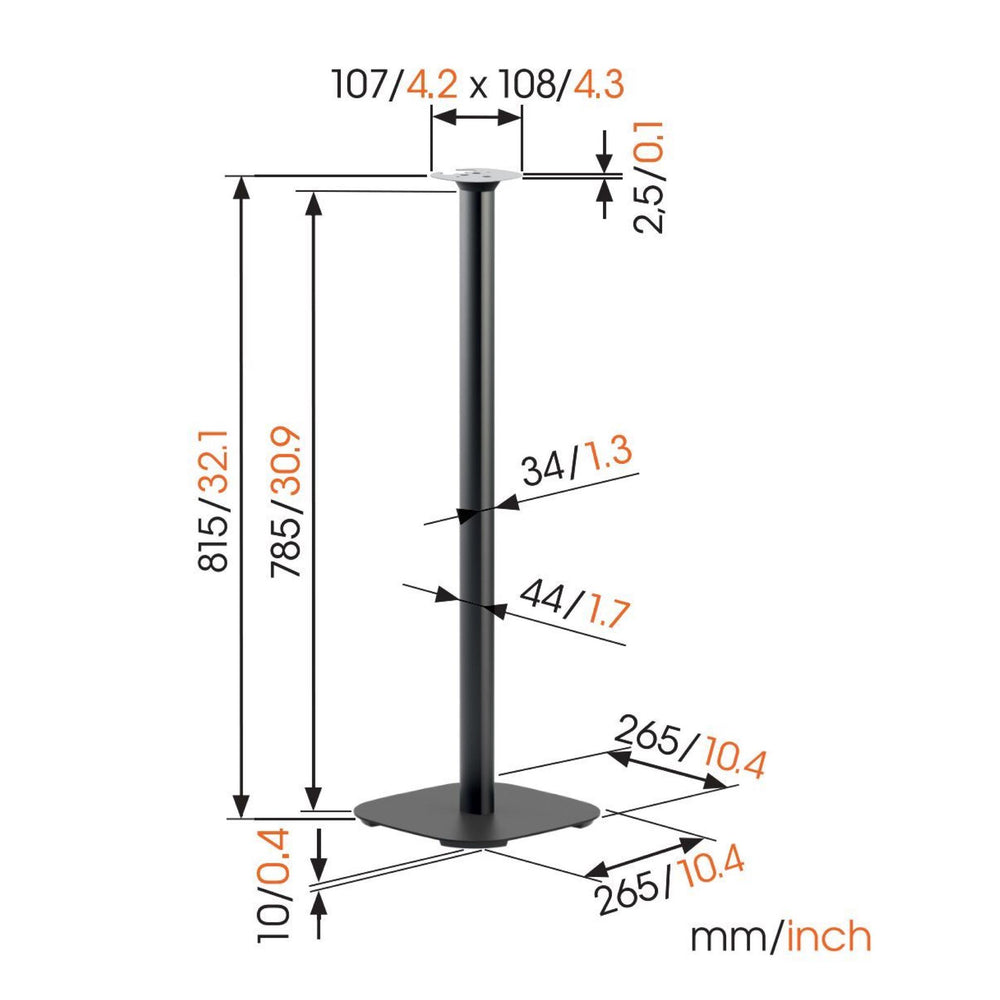Vogel's SOUND 4203 Staffa per casse Sonos PLAY:3 Nero