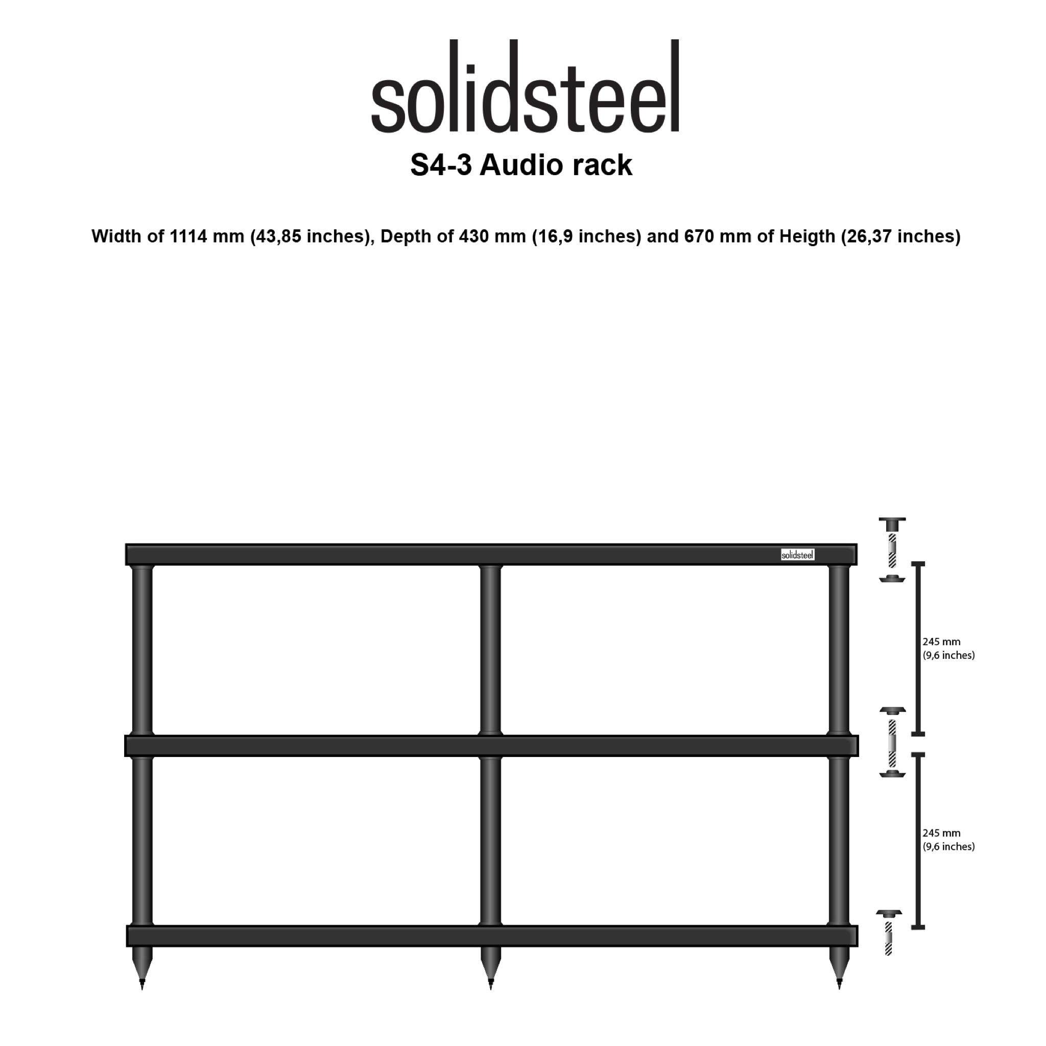 Solidsteel S4 Series - HiFi Audio and TV Rack - AVStore