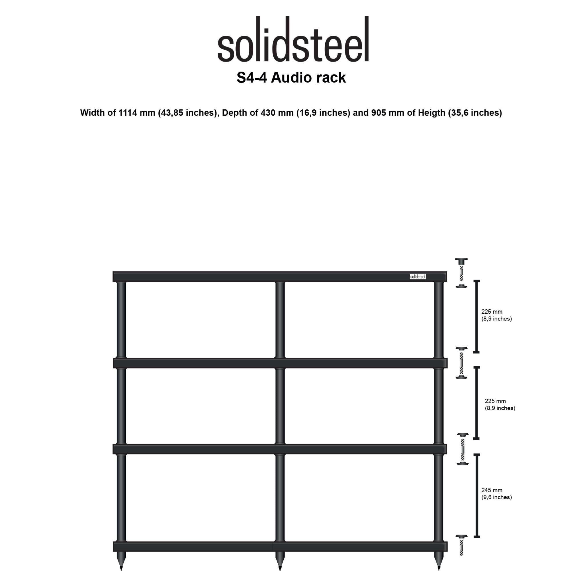 Solidsteel S4 Series - HiFi Audio and TV Rack - AVStore