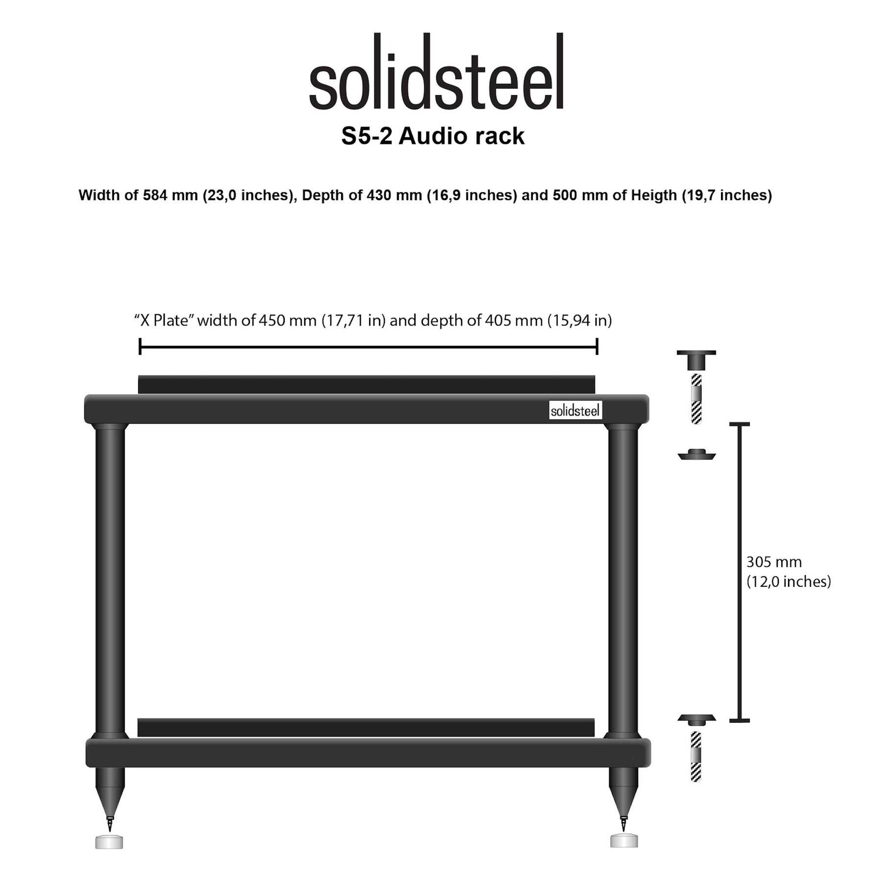 Solidsteel S5 Series - Advanced HiFi Audio Rack - AVStore