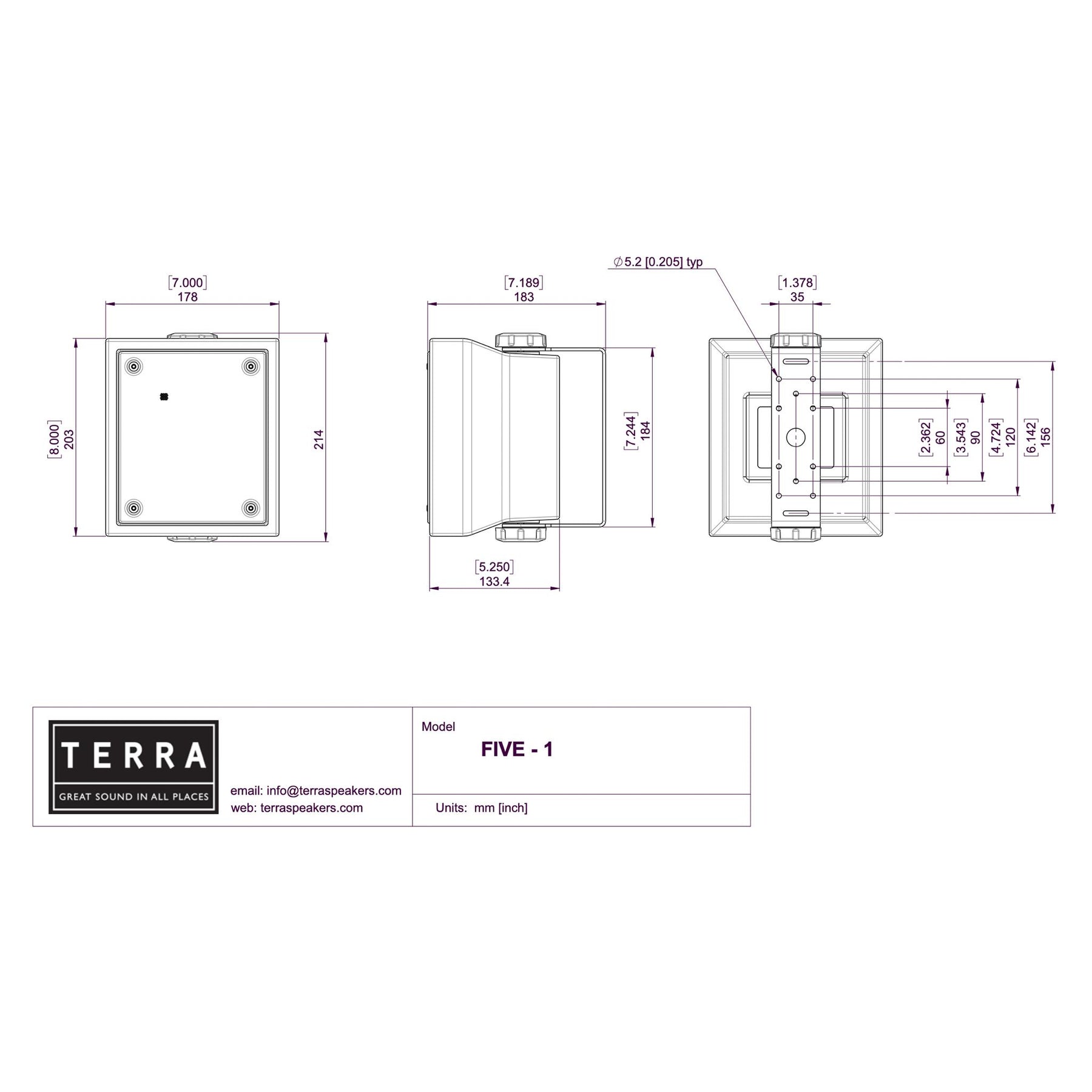 Terra Speaker AC Five 1 - Outdoor Speaker - Pair - AVStore