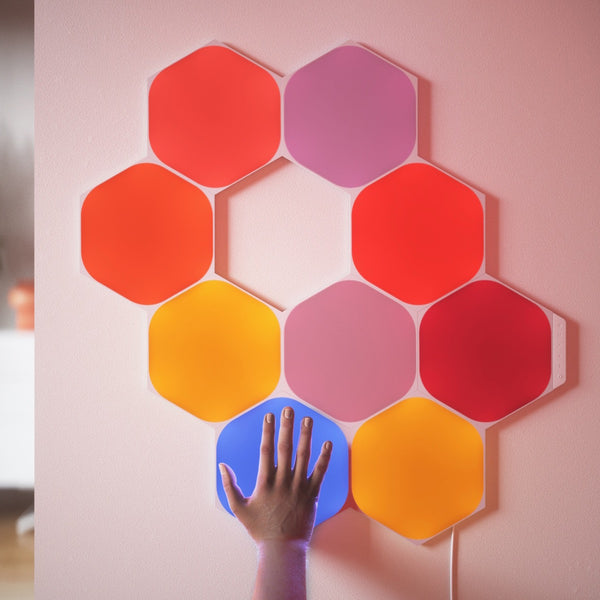 Nanoleaf Shapes Hexagon 9枚入り Nanoleaf Shapes Hexagon Starter Kit - 9 Light Panels | AVStore.in