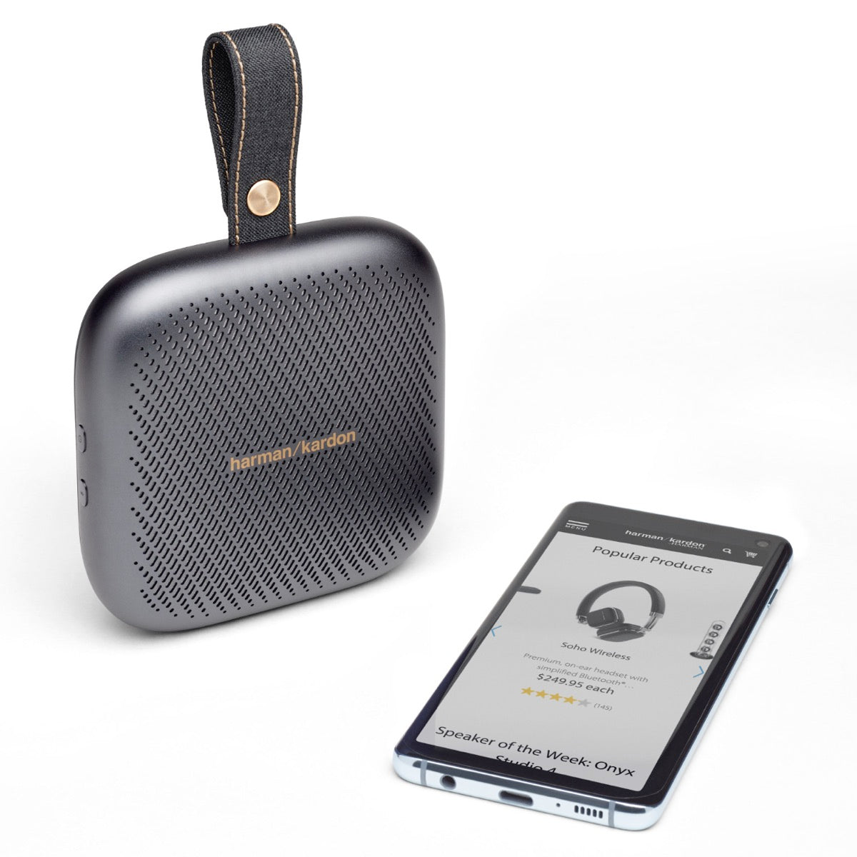 Harman Kardon Neo Portable Bluetooth Speaker with Strap - Gray cheapest