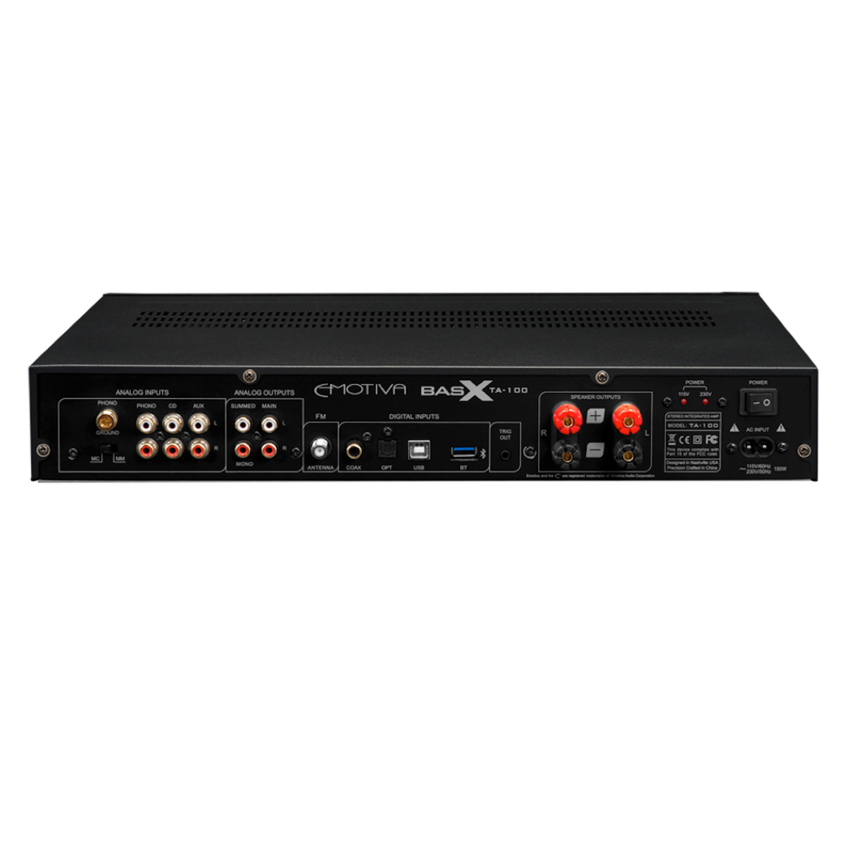 Emotiva TA-100 - Stereo Preamp/DAC/Tuner with Integrated Amplifier - AVStore