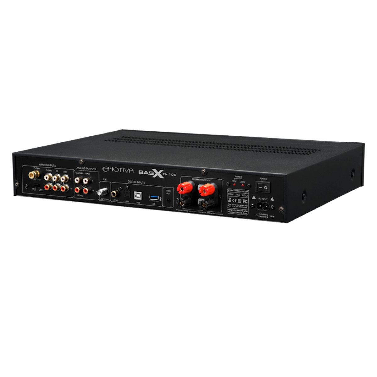 Emotiva TA-100 - Stereo Preamp/DAC/Tuner with Integrated Amplifier - AVStore