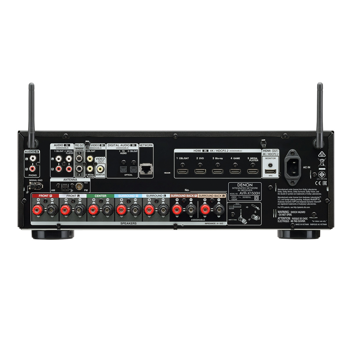 Denon AVR-X1500H - 7.2 Channel AV Receiver - AVStore