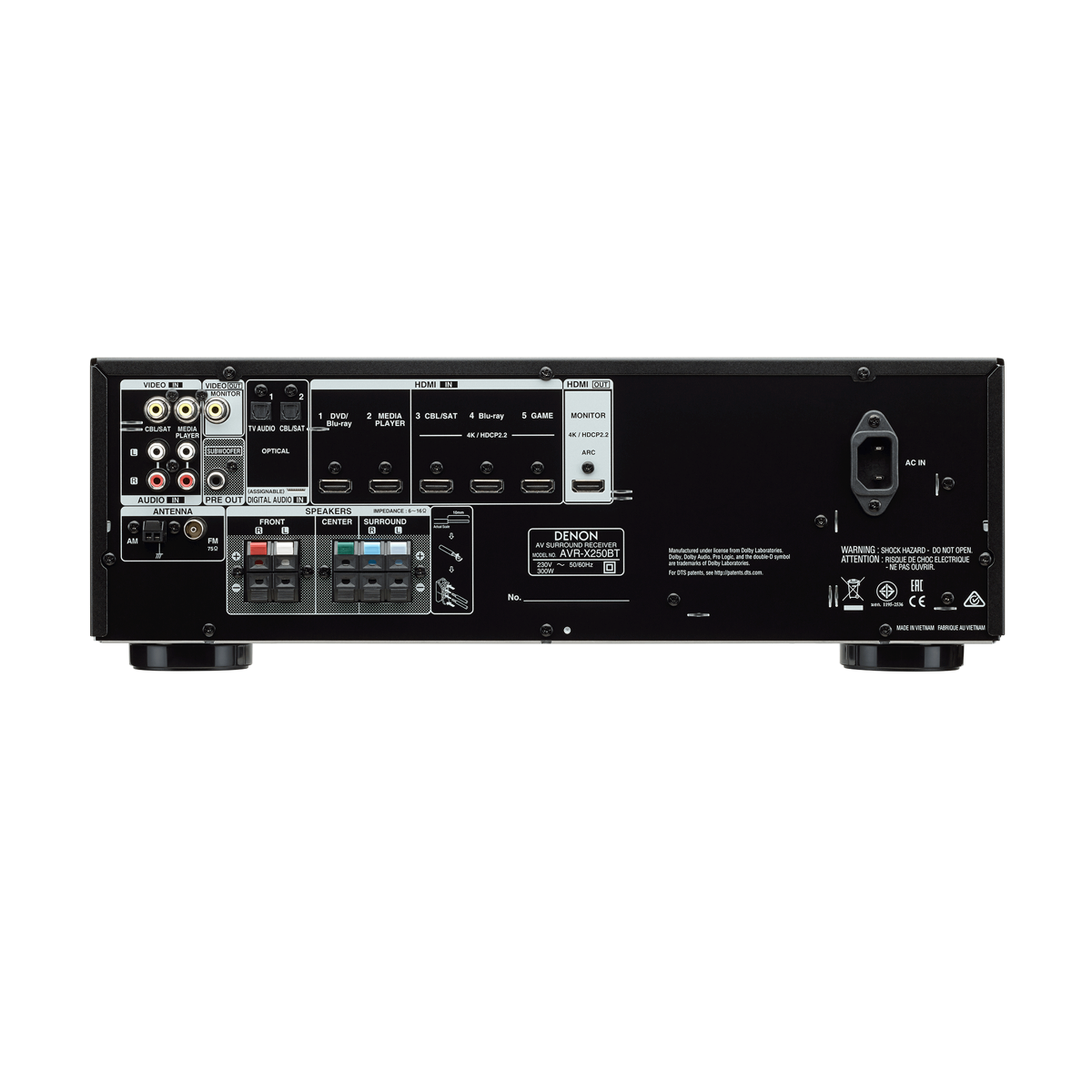 Denon AVR-X250BT - 5.1 Channel AV Receiver - AVStore